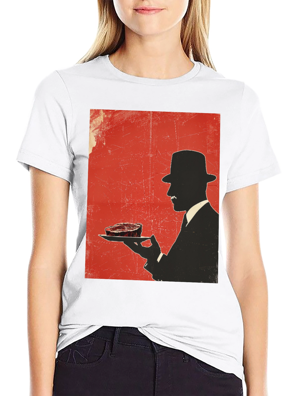 Steak Silhouette T-Shirt - Foodie Style