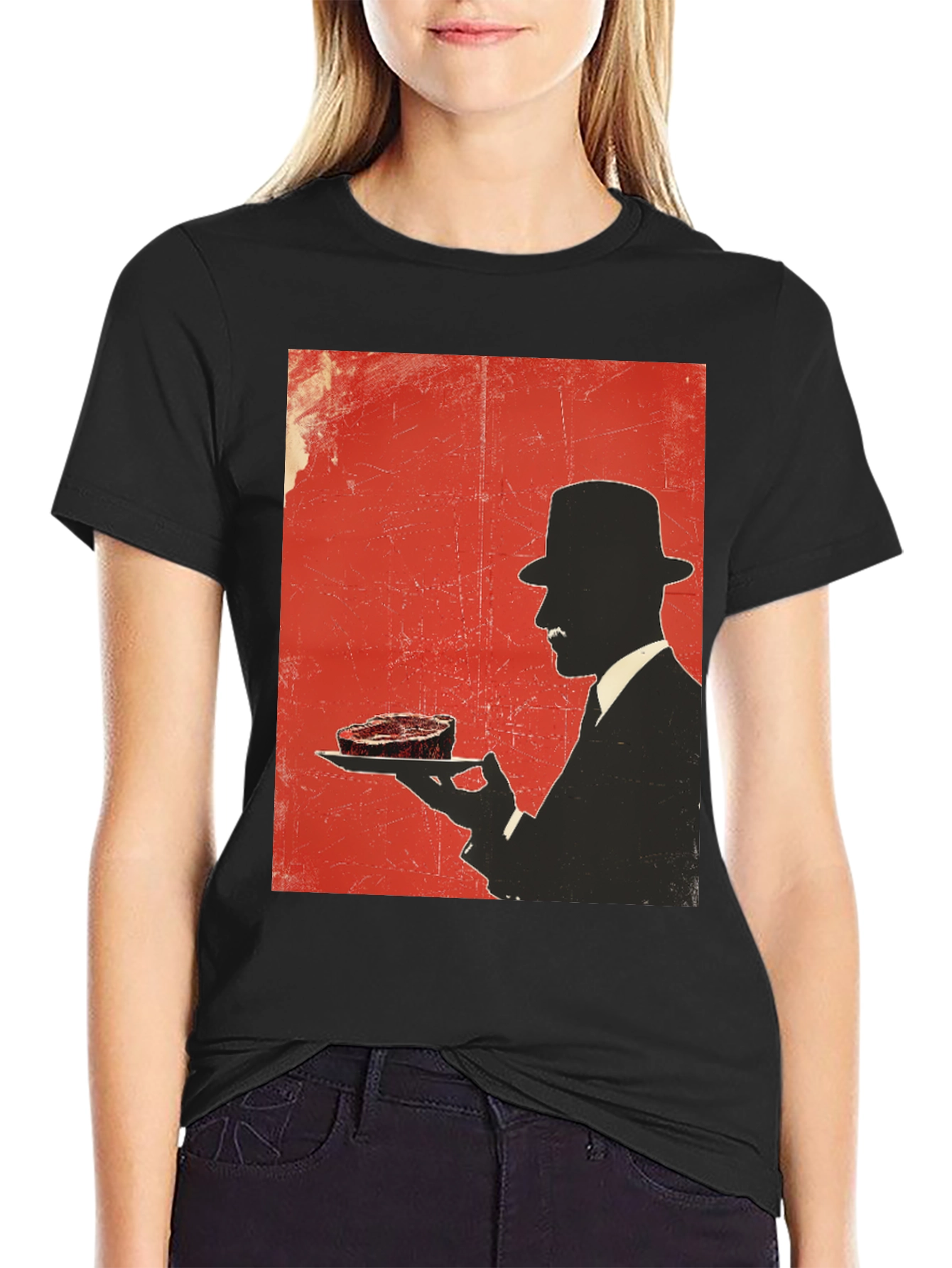 Steak Silhouette T-Shirt - Foodie Style