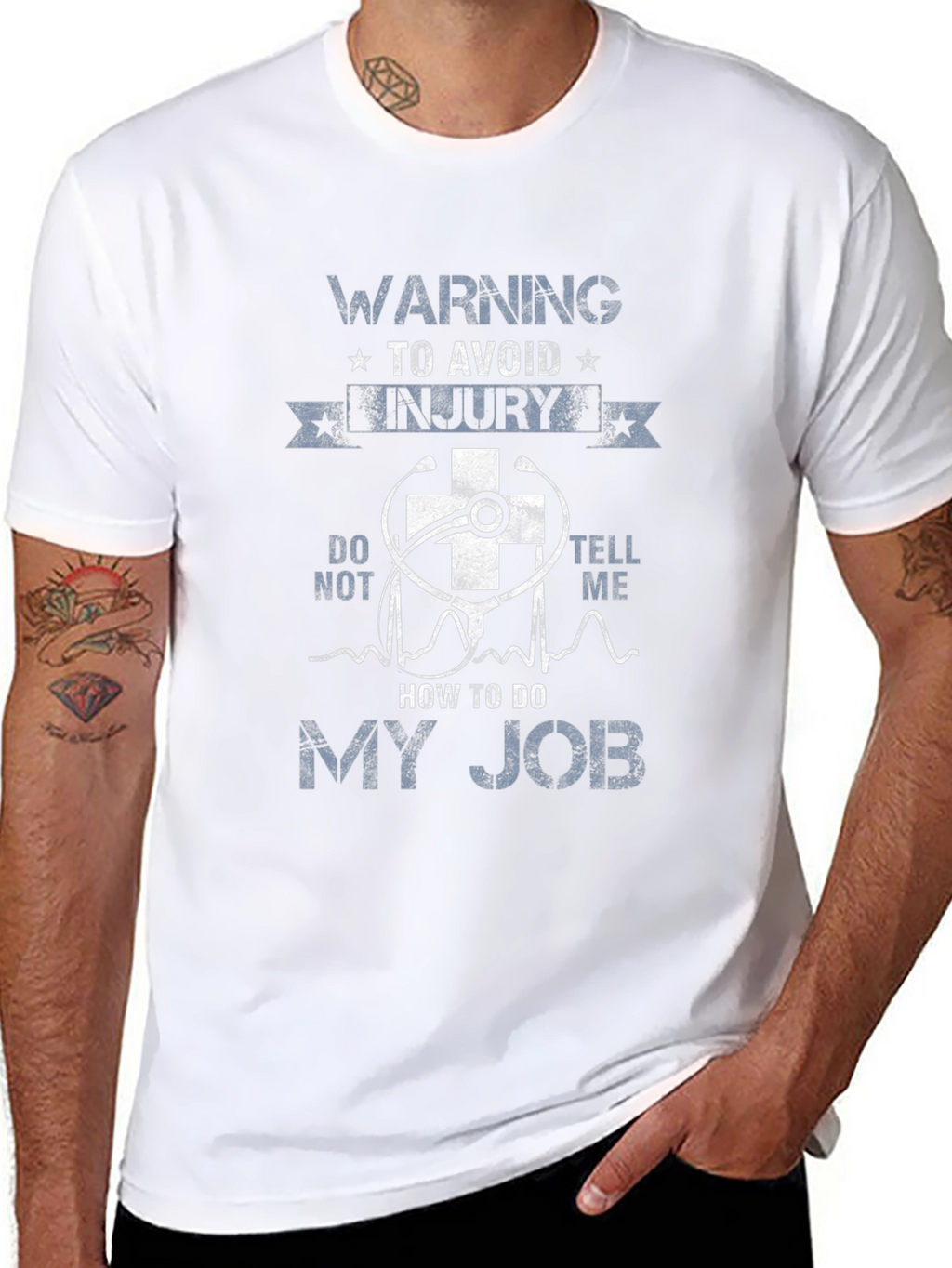 Warning To Avoid Injury - My Job Graphic T-Shirt