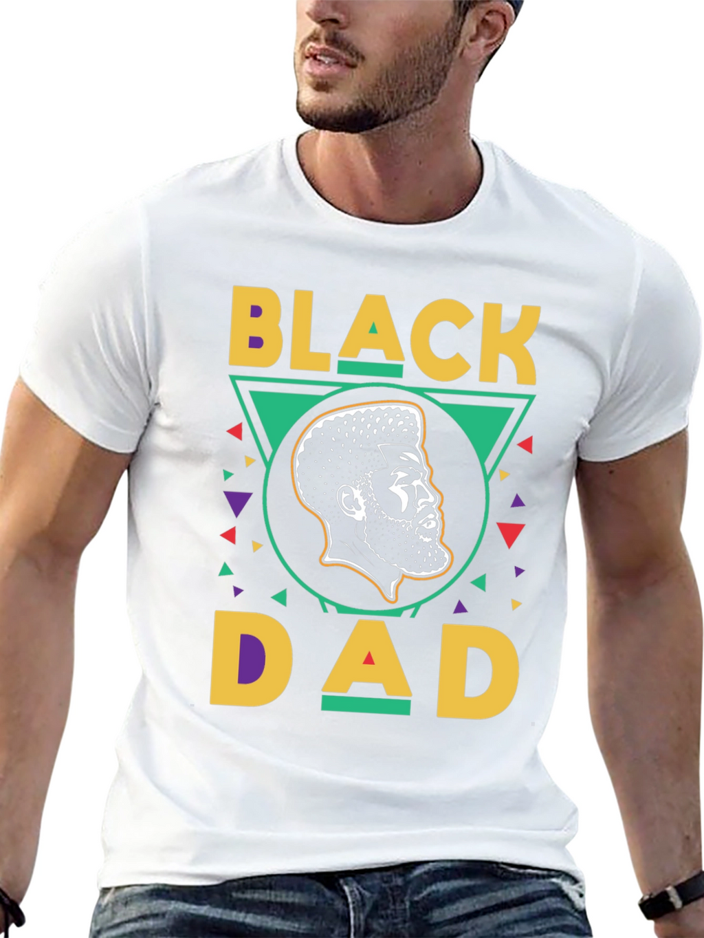 Black Dad Graphic Tee - Stylish Fathers Day Gift