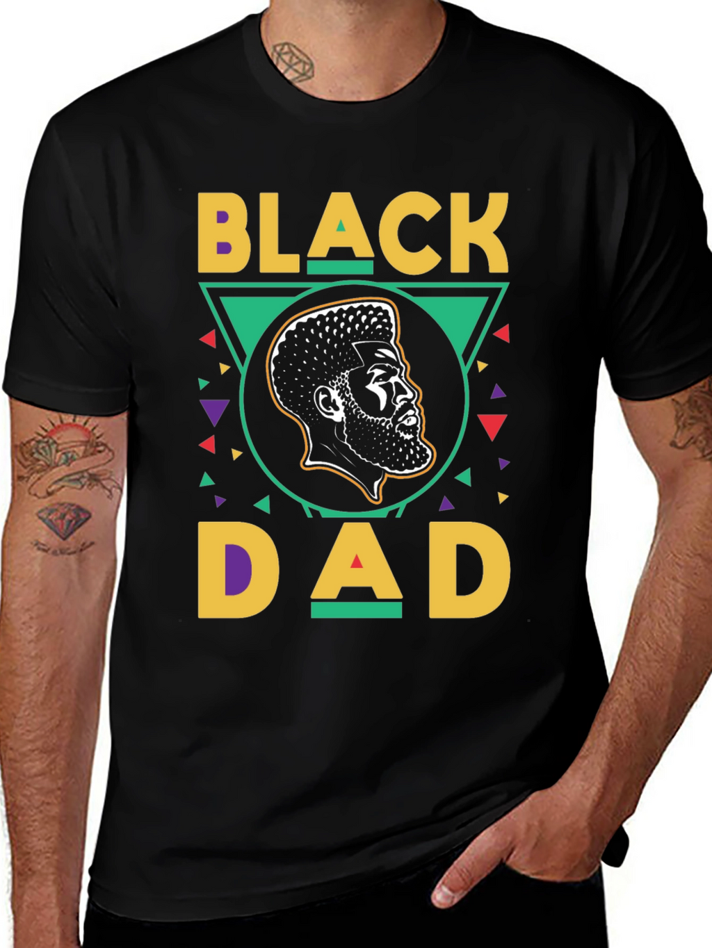 Black Dad Graphic Tee - Stylish Fathers Day Gift