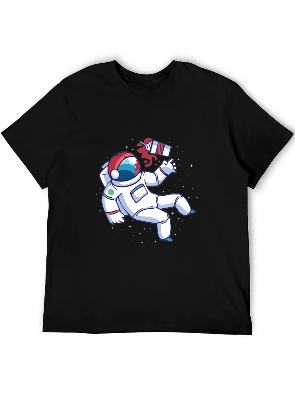 Astronaut Space Graphic Tee - Black