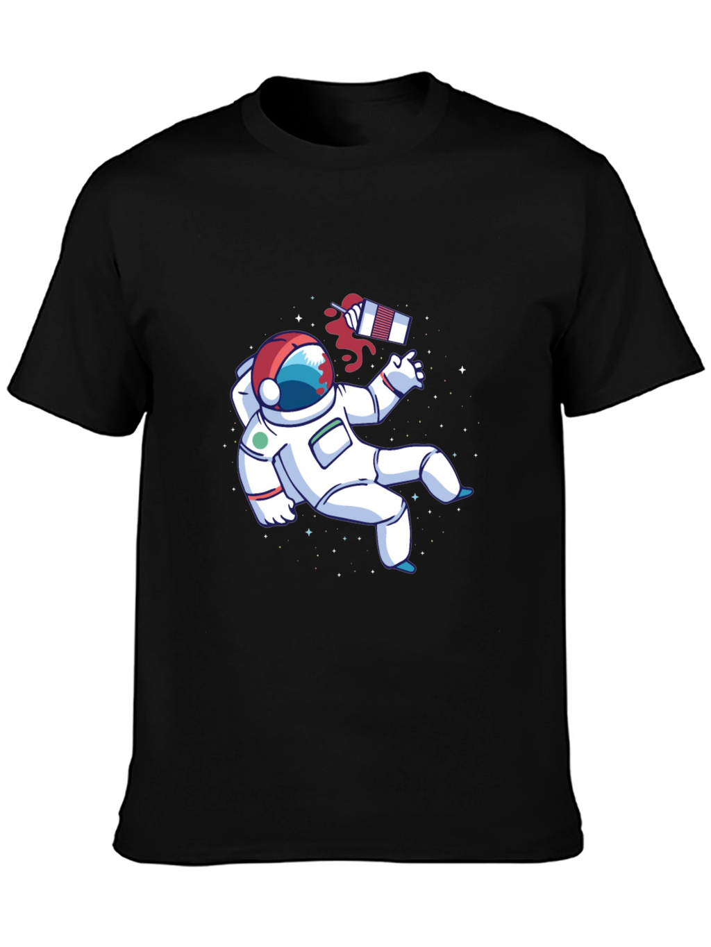 Astronaut Space Graphic Tee - Black
