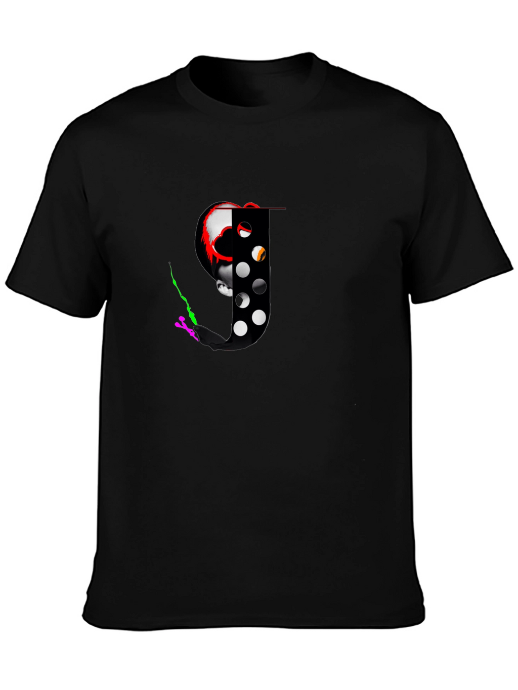 Skull & Hockey Mask Graphic Tee - Black