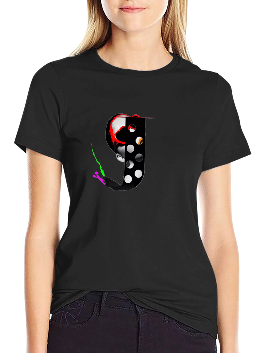 Skull & Hockey Mask Graphic Tee - Black