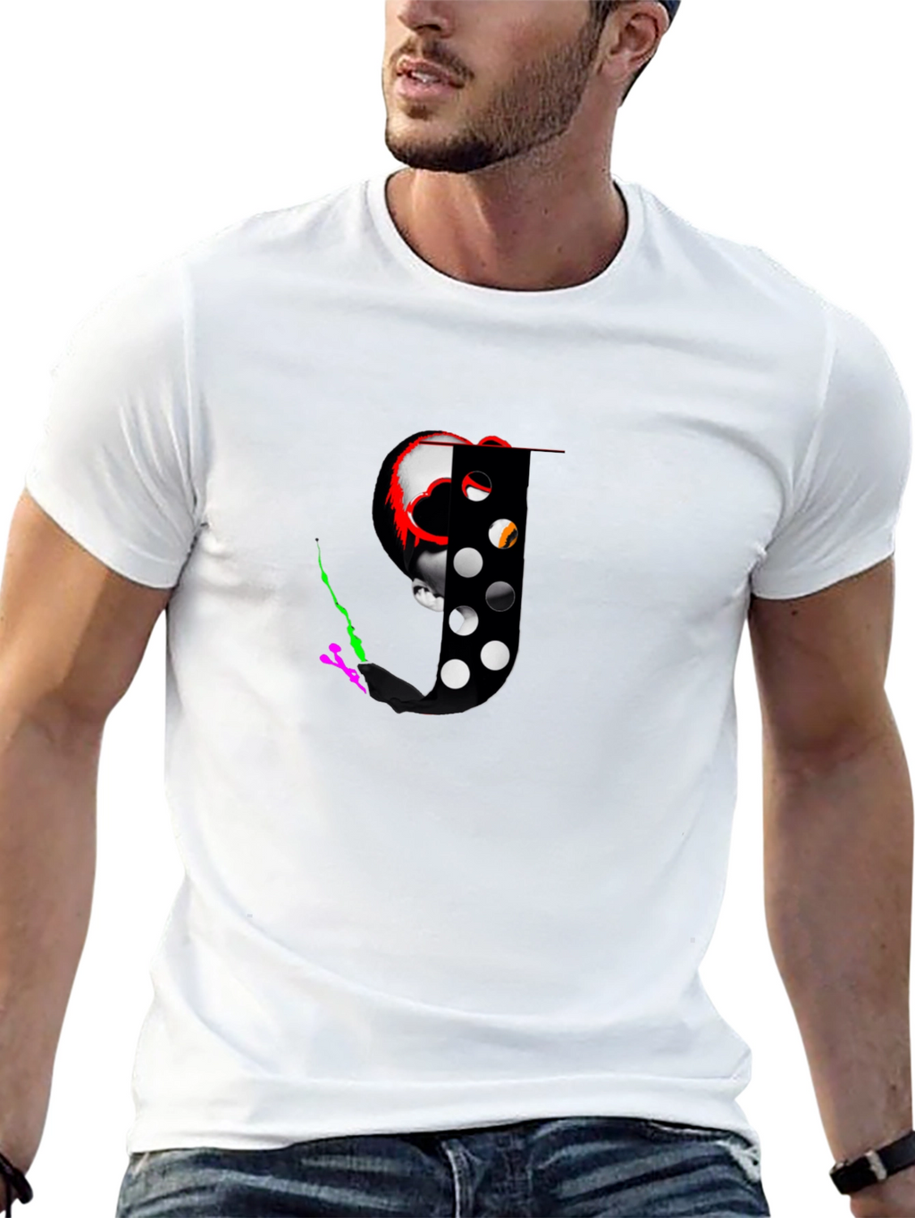 Skull & Hockey Mask Graphic Tee - Black