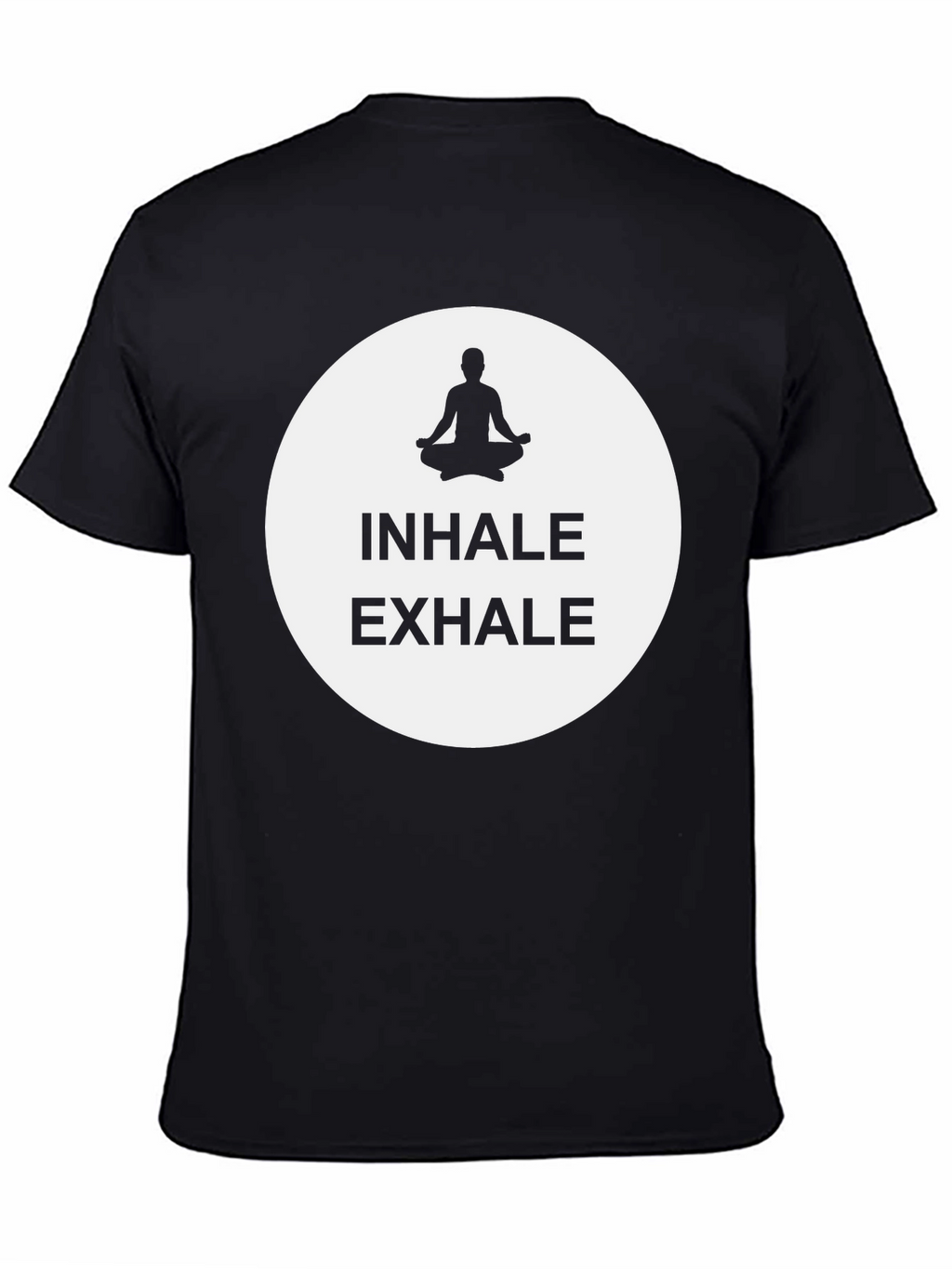 Inhale Exhale Meditation Graphic Tee - Black