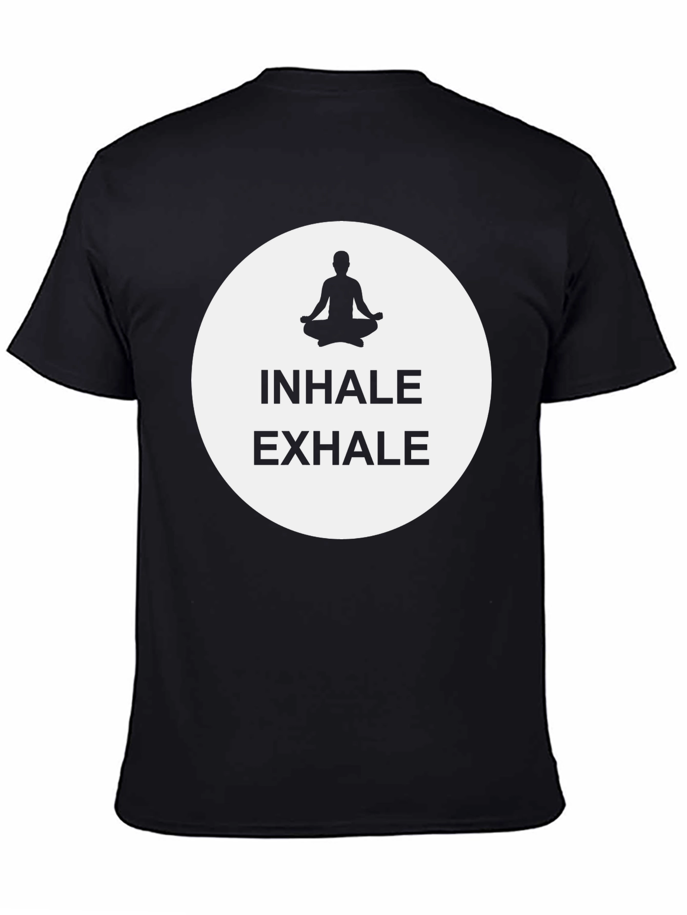 Inhale Exhale Meditation Graphic Tee - Black
