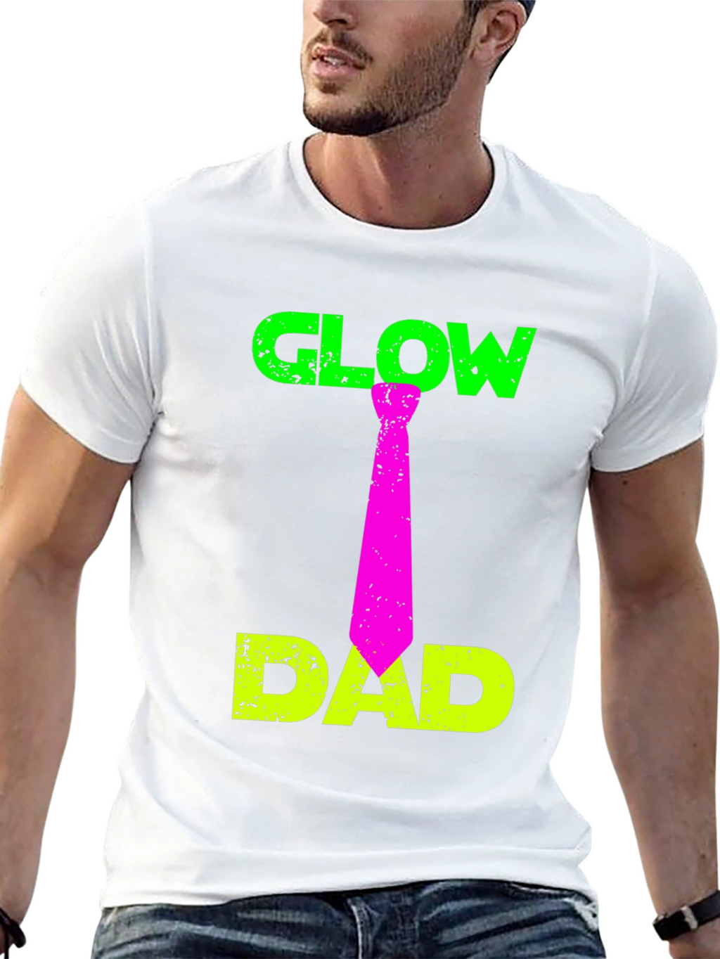 Glow Dad T-Shirt Funny Fathers Day Gift