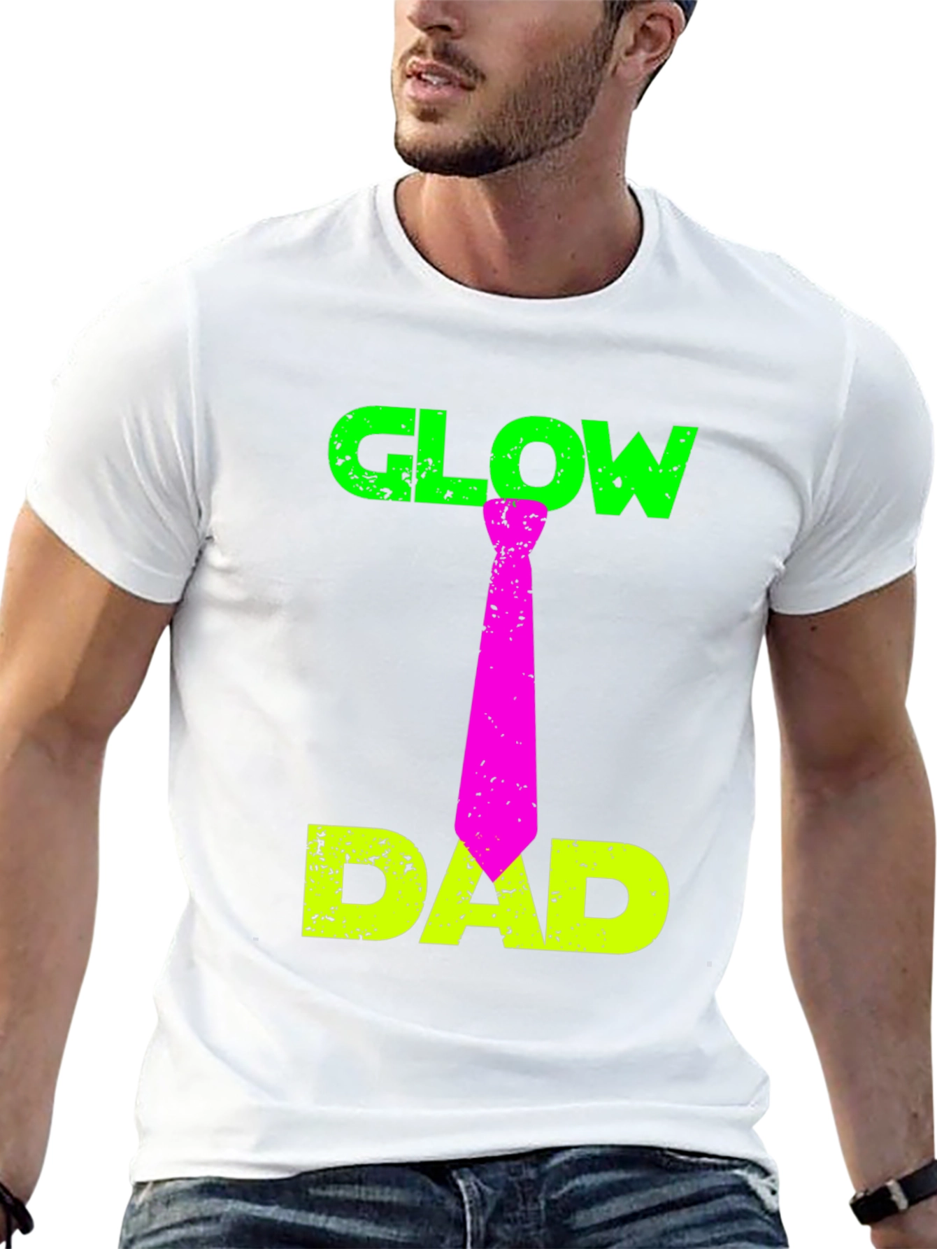 Glow Dad T-Shirt Funny Fathers Day Gift