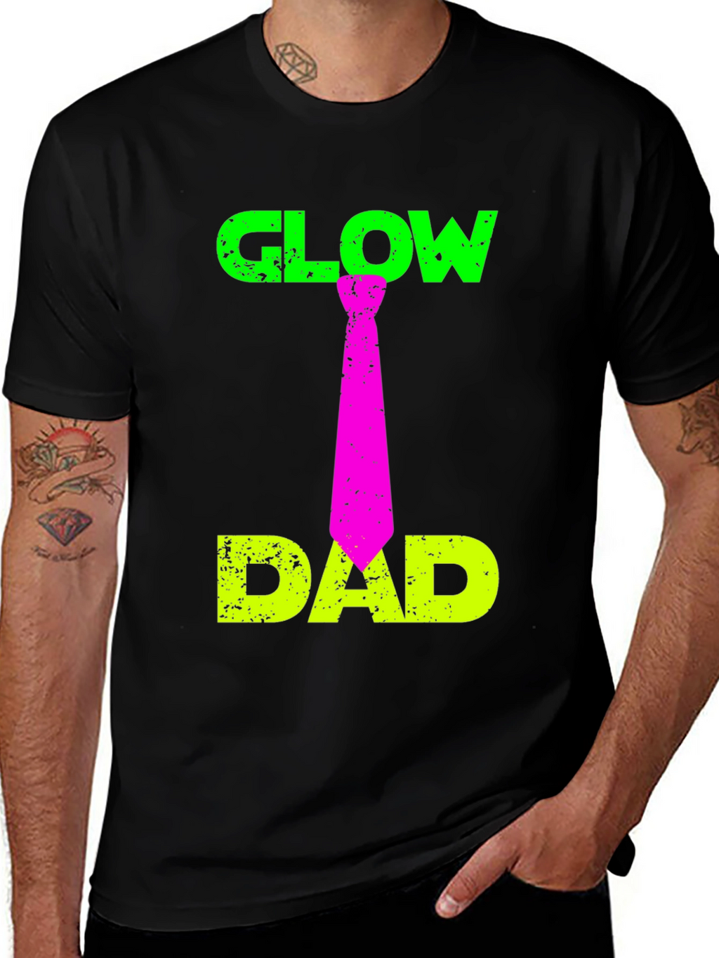 Glow Dad T-Shirt Funny Fathers Day Gift