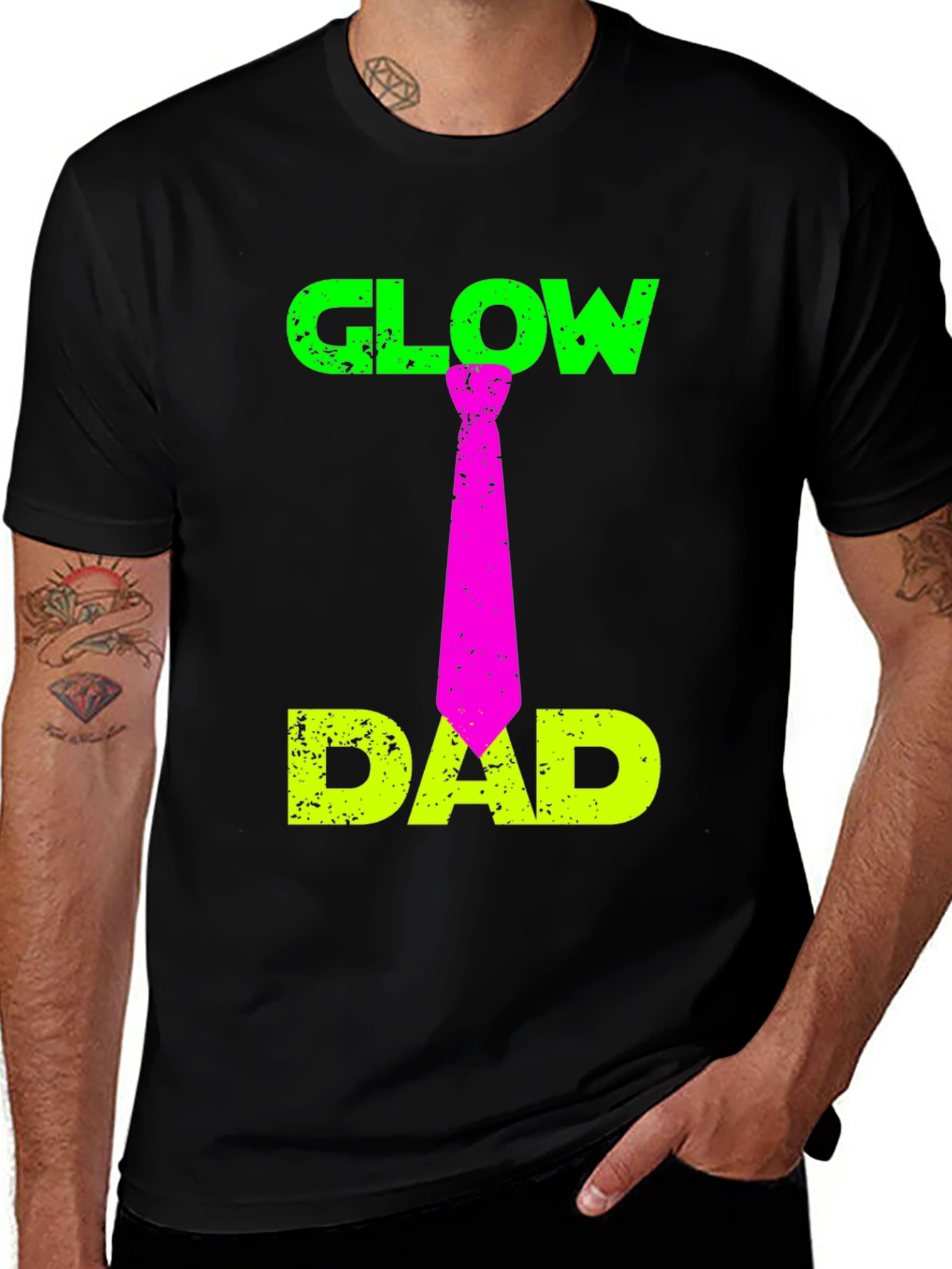 Glow Dad T-Shirt Funny Fathers Day Gift