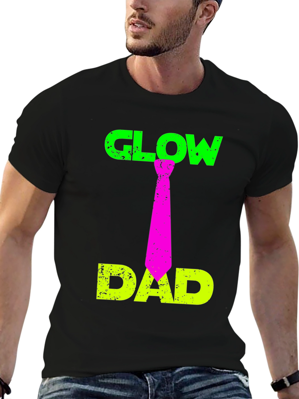 Glow Dad T-Shirt Funny Fathers Day Gift