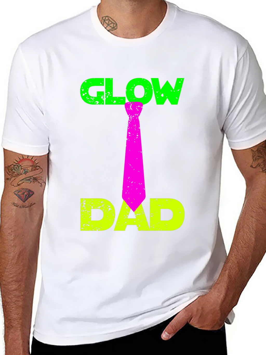Glow Dad T-Shirt Funny Fathers Day Gift