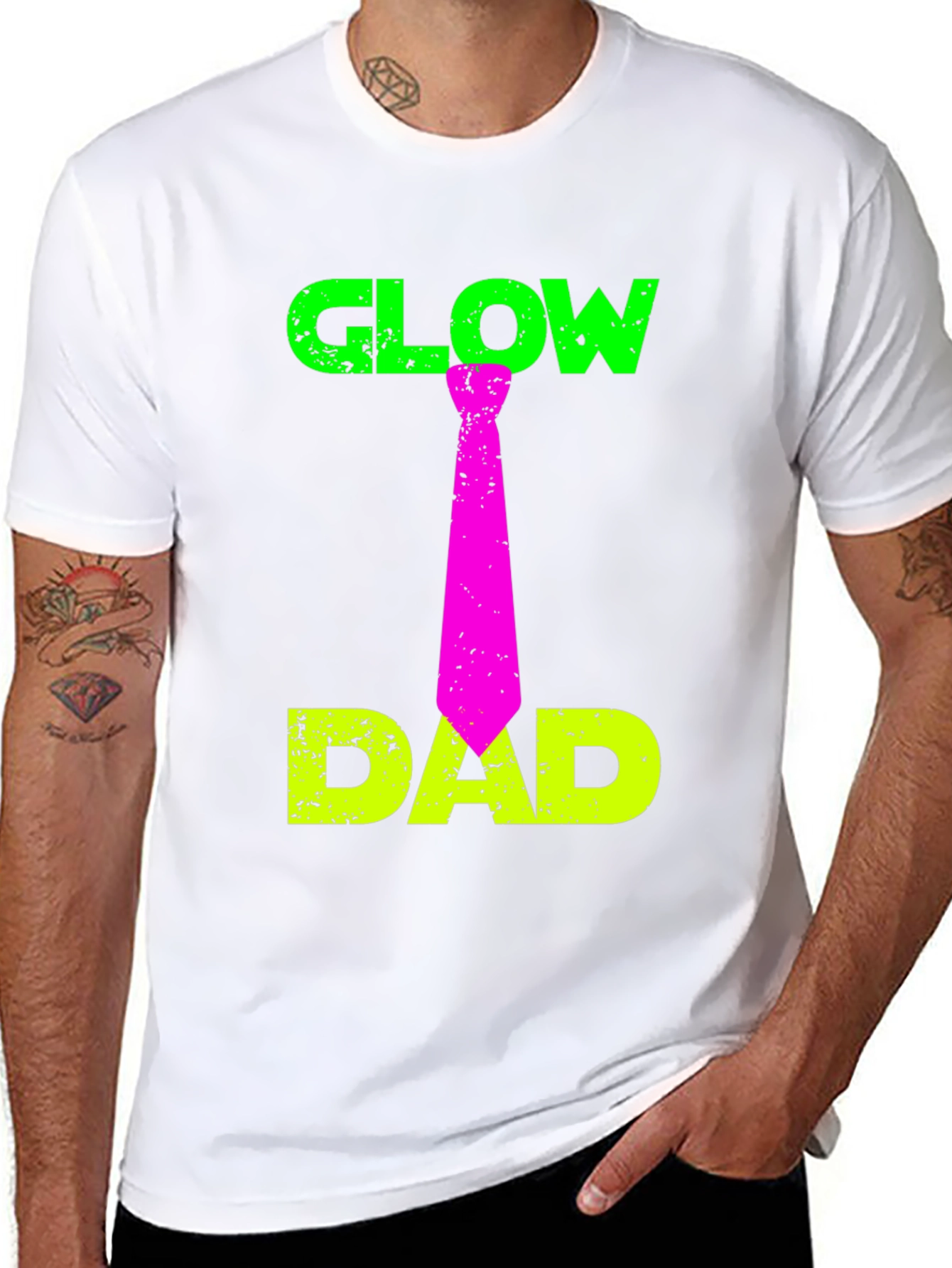 Glow Dad T-Shirt Funny Fathers Day Gift