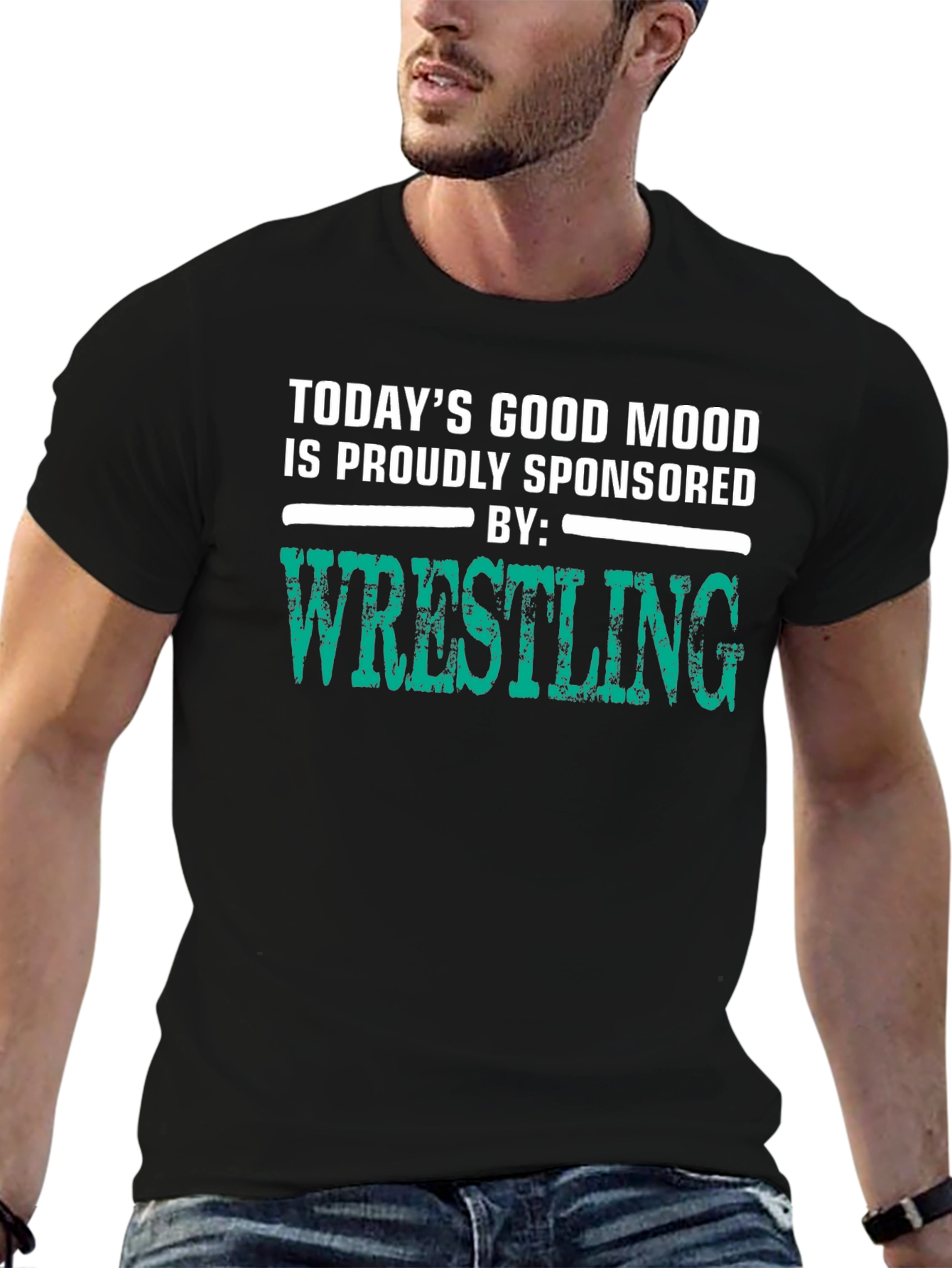 Wrestling Fan T-Shirt: Good Mood Sponsored