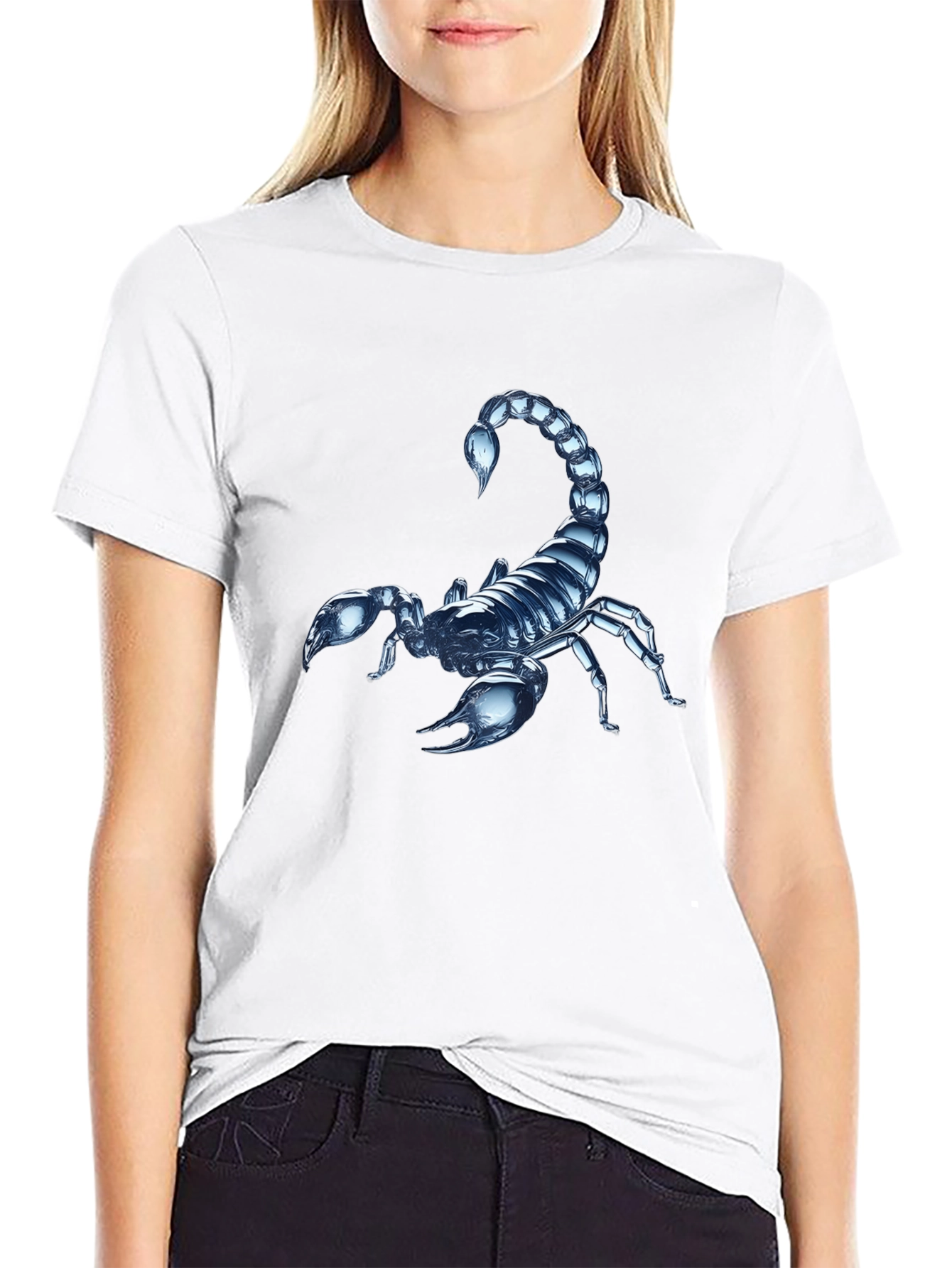 Scorpion Graphic Print Crew Neck T-Shirt