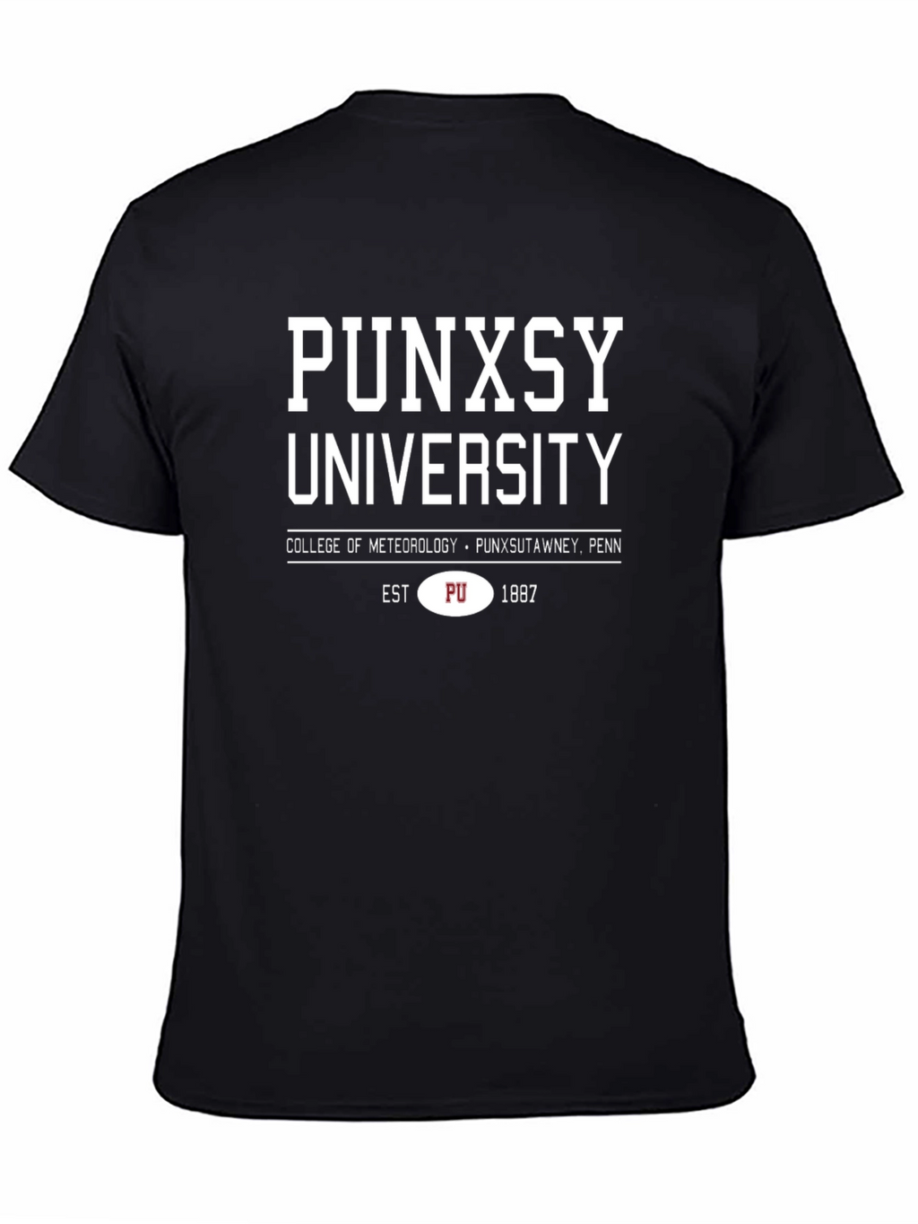 Punxsy University Black T-Shirt