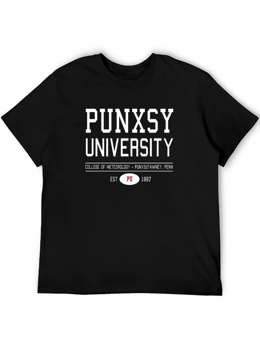 Punxsy University Black T-Shirt