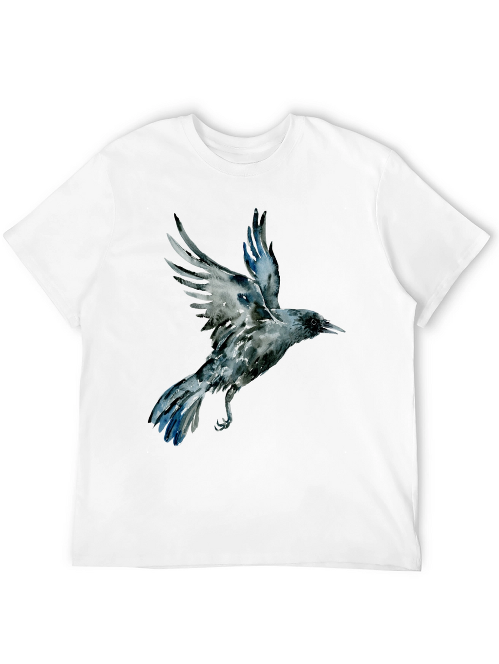 Raven Graphic Tee - Mens Black Cotton T-Shirt