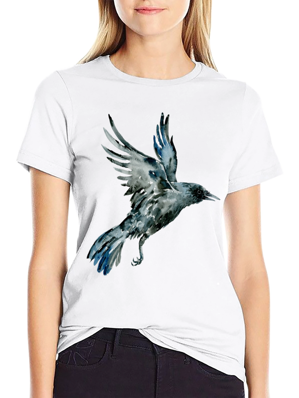 Raven Graphic Tee - Mens Black Cotton T-Shirt