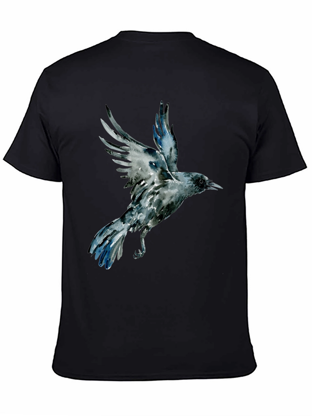 Raven Graphic Tee - Mens Black Cotton T-Shirt