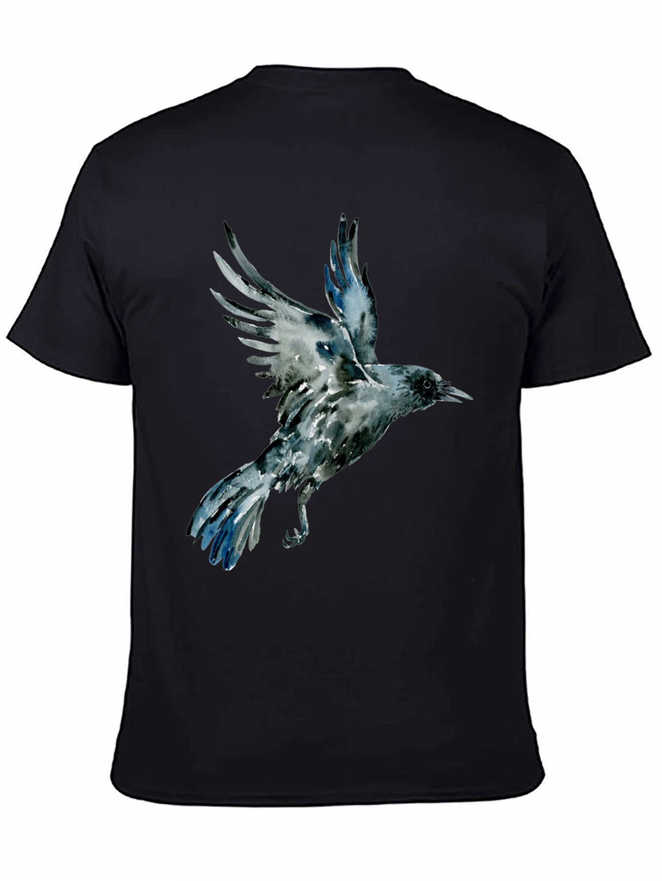 Raven Graphic Tee - Mens Black Cotton T-Shirt