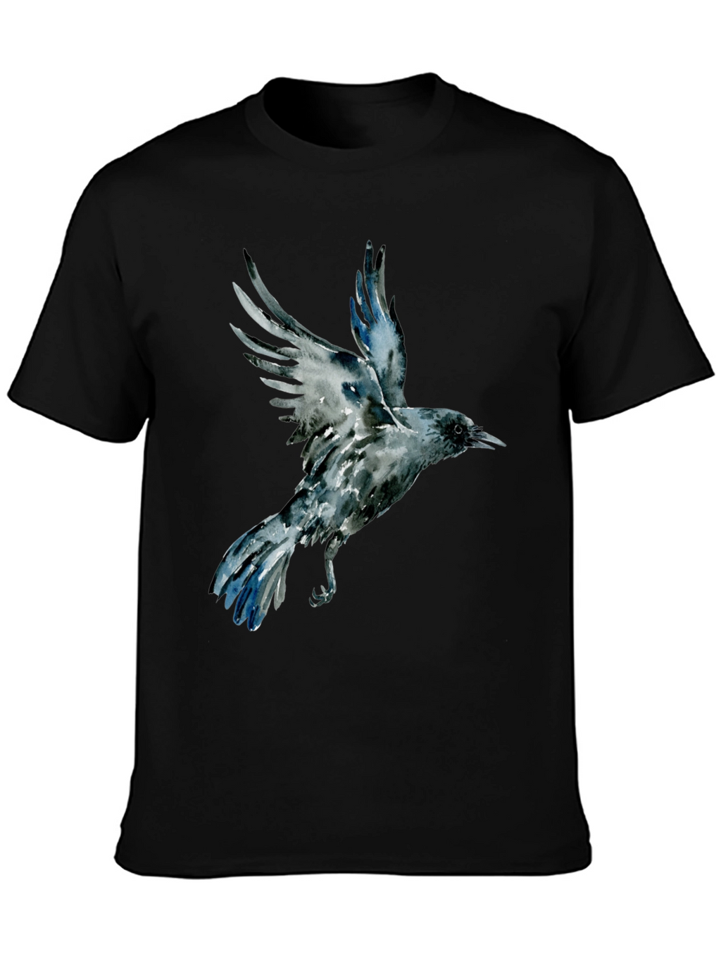 Raven Graphic Tee - Mens Black Cotton T-Shirt