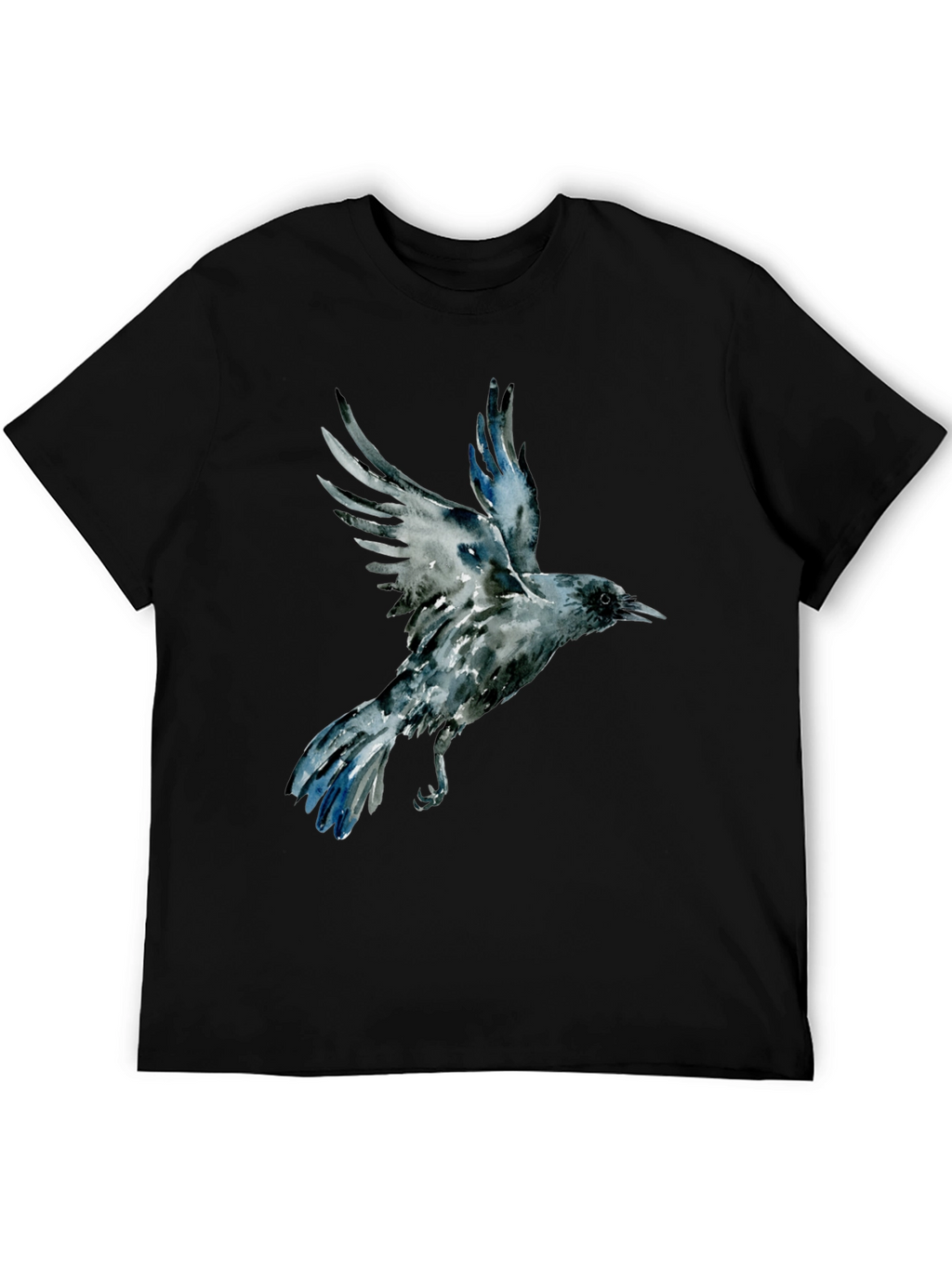 Raven Graphic Tee - Mens Black Cotton T-Shirt