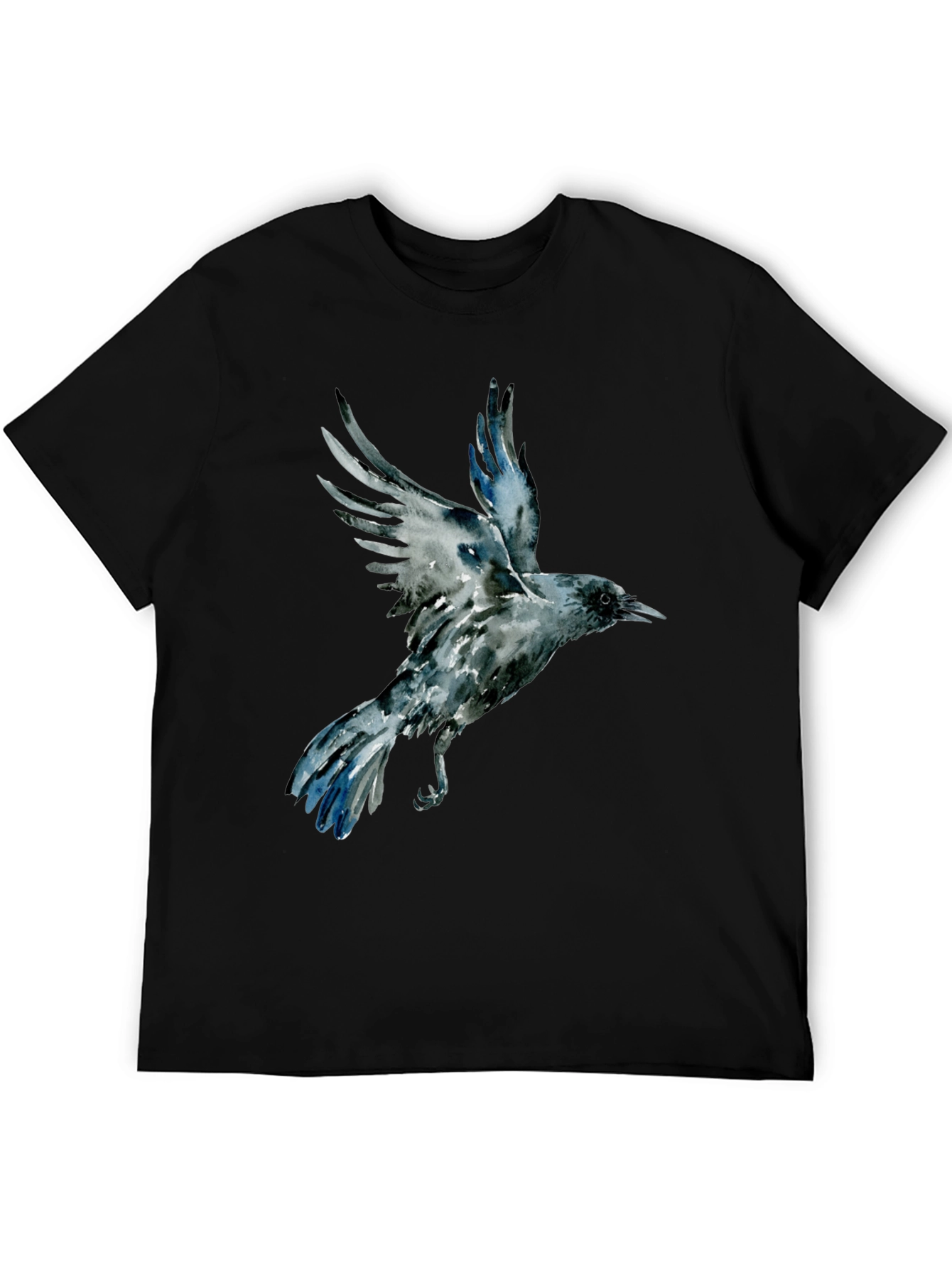 Raven Graphic Tee - Mens Black Cotton T-Shirt