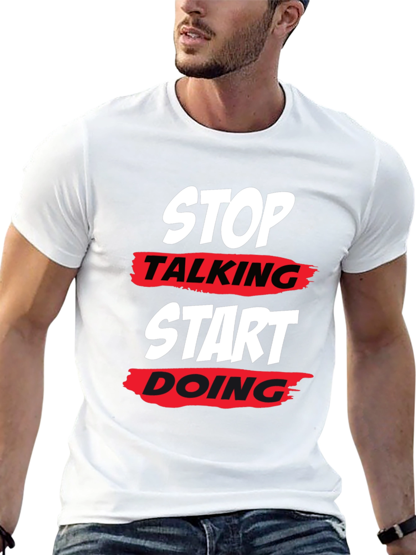 Stop Talking Start Doing Black T-Shirt