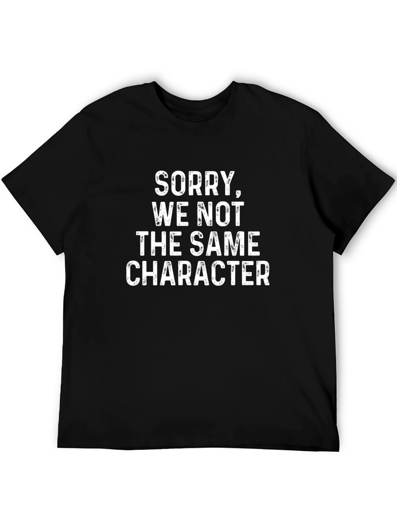 Funny Sorry We Not The Same Character Graphic T-Shirt
