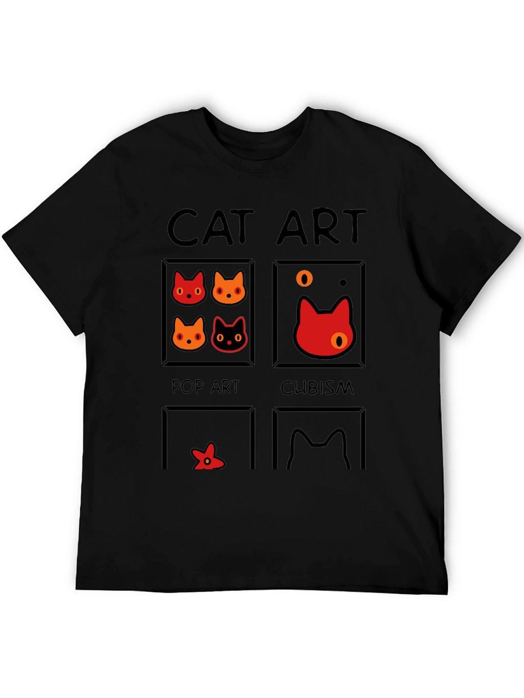 Cat Art Styles Graphic Tee - Pop Art Cubism
