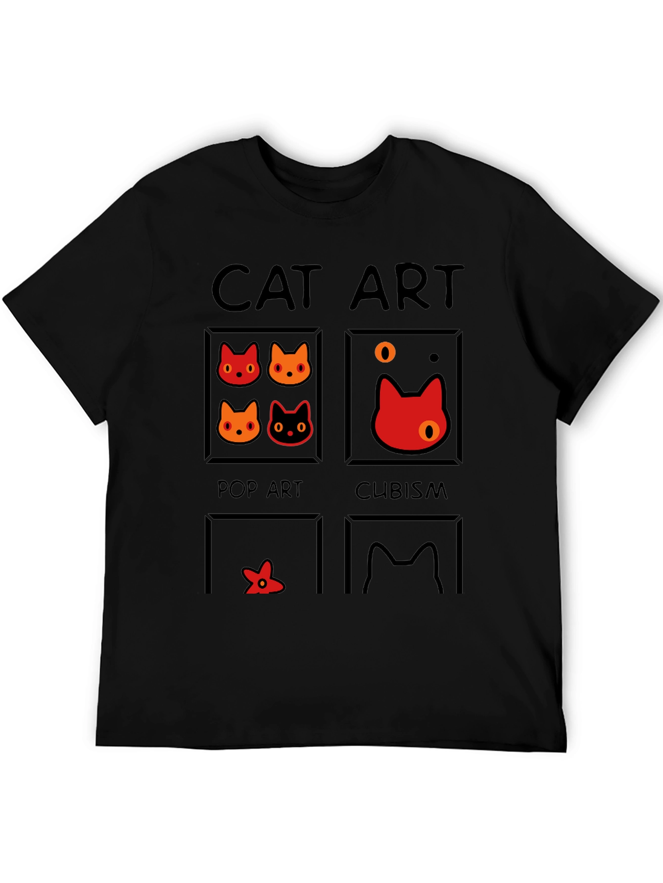 Cat Art Styles Graphic Tee - Pop Art Cubism