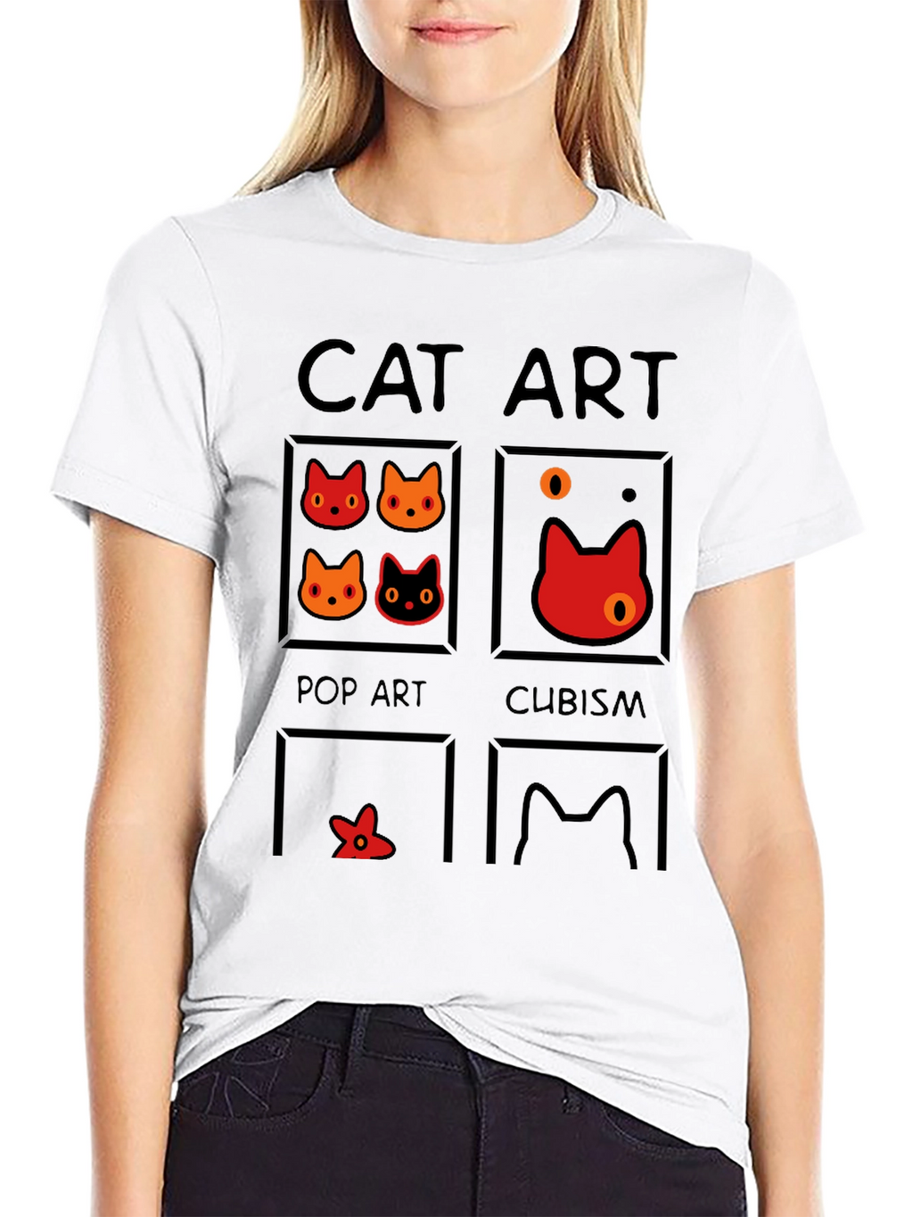 Cat Art Styles Graphic Tee - Pop Art Cubism