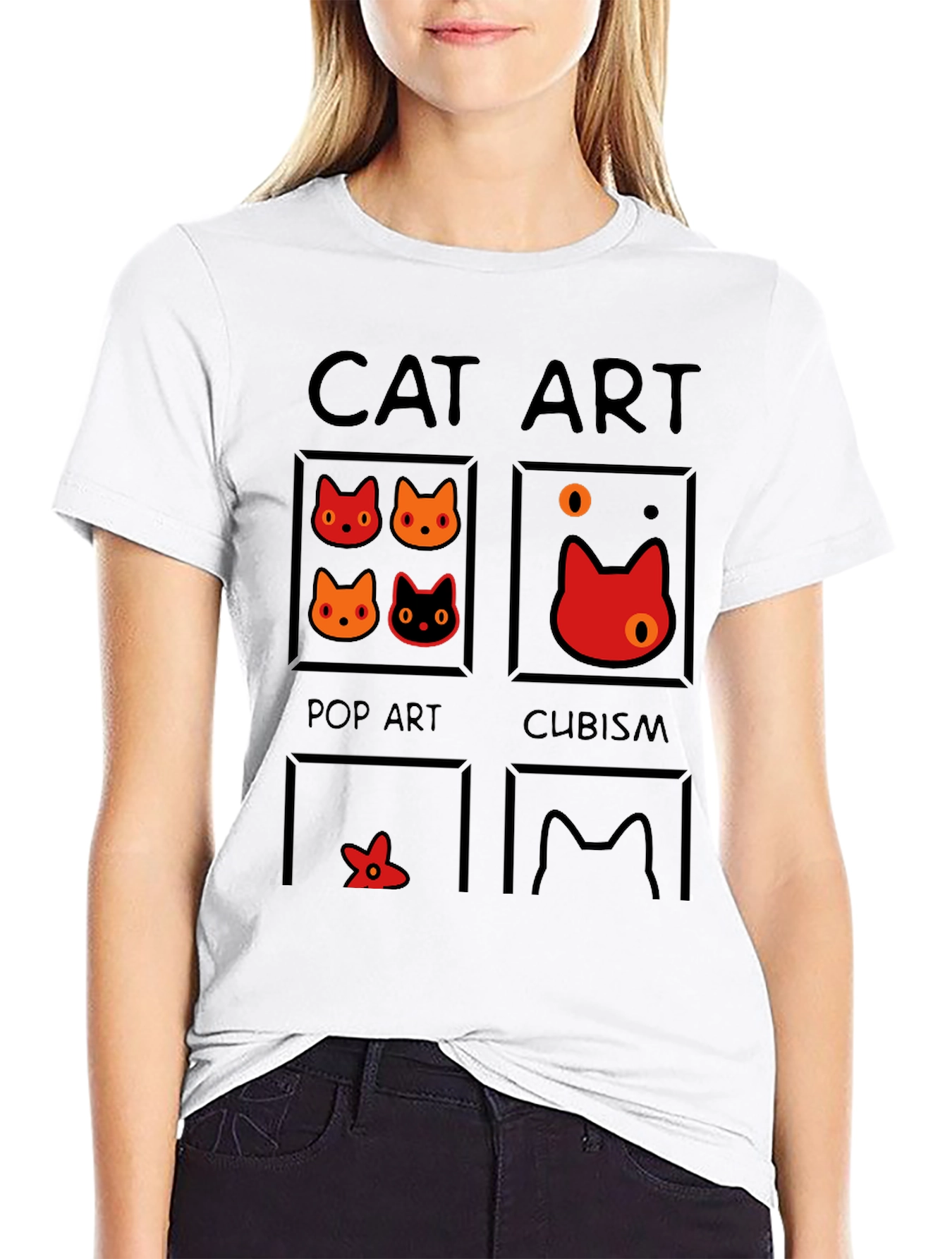 Cat Art Styles Graphic Tee - Pop Art Cubism