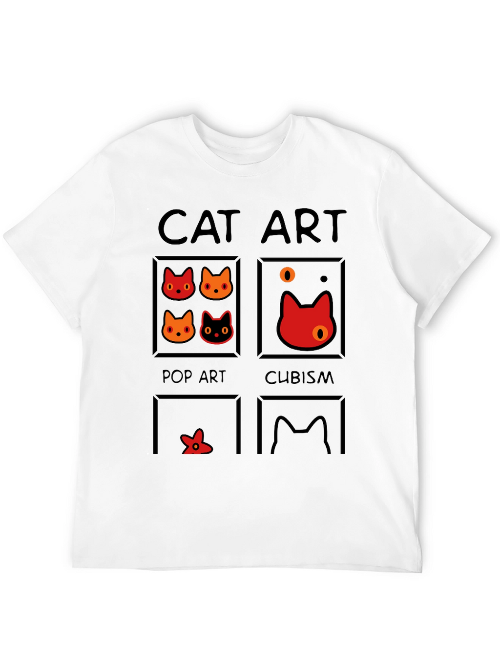 Cat Art Styles Graphic Tee - Pop Art Cubism