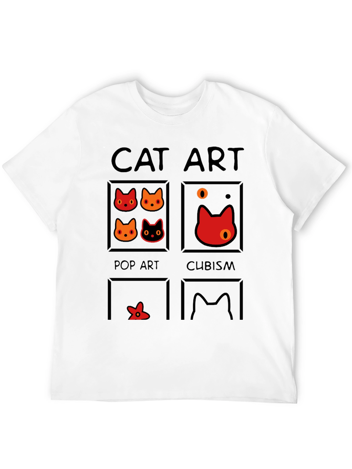 Cat Art Styles Graphic Tee - Pop Art Cubism
