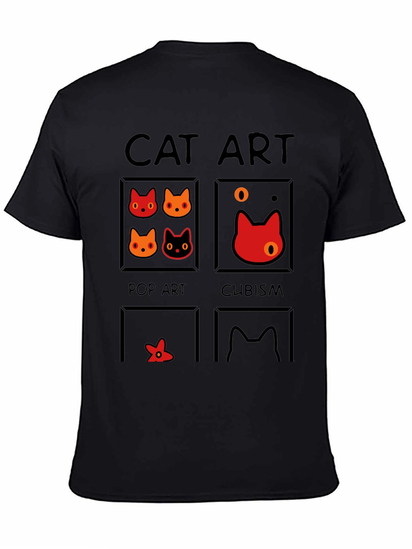 Cat Art Styles Graphic Tee - Pop Art Cubism