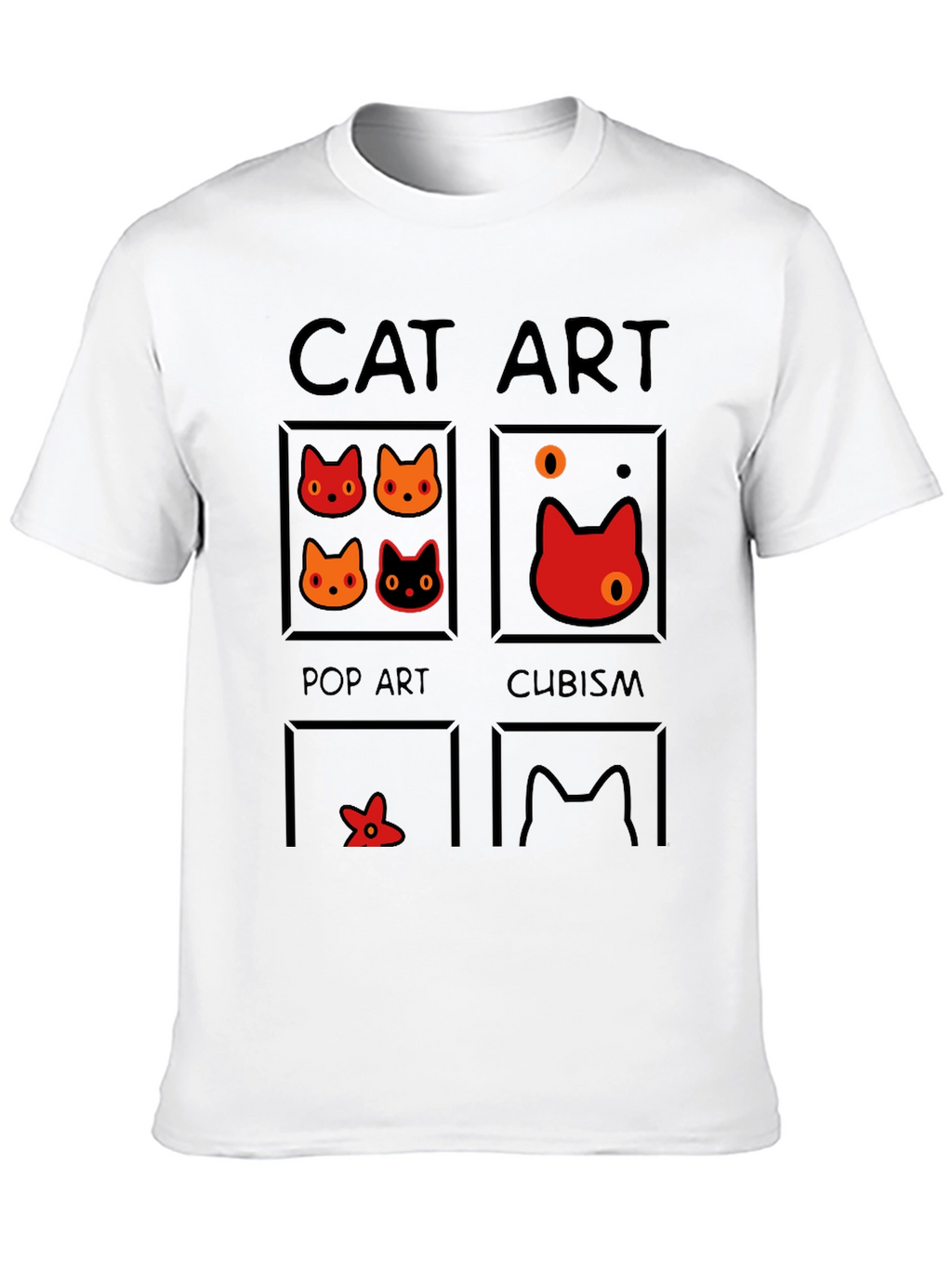 Cat Art Styles Graphic Tee - Pop Art Cubism