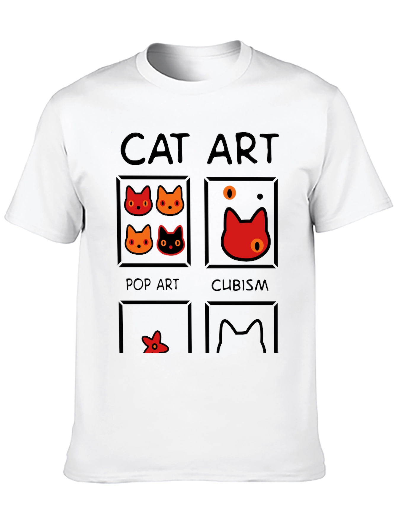 Cat Art Styles Graphic Tee - Pop Art Cubism