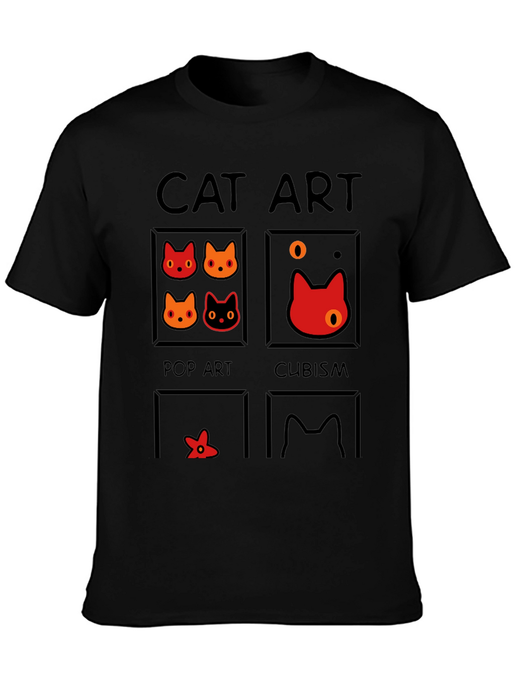 Cat Art Styles Graphic Tee - Pop Art Cubism