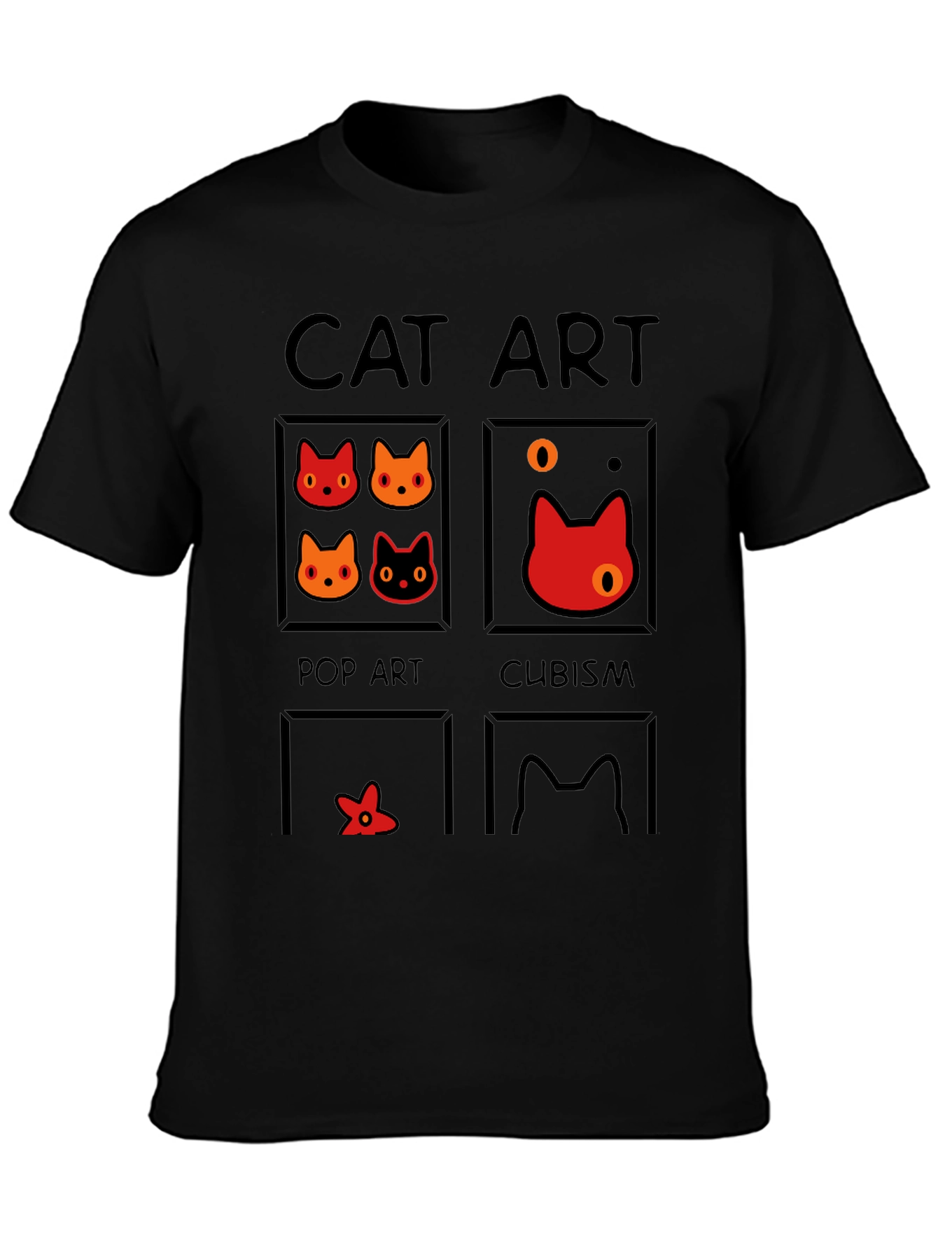 Cat Art Styles Graphic Tee - Pop Art Cubism