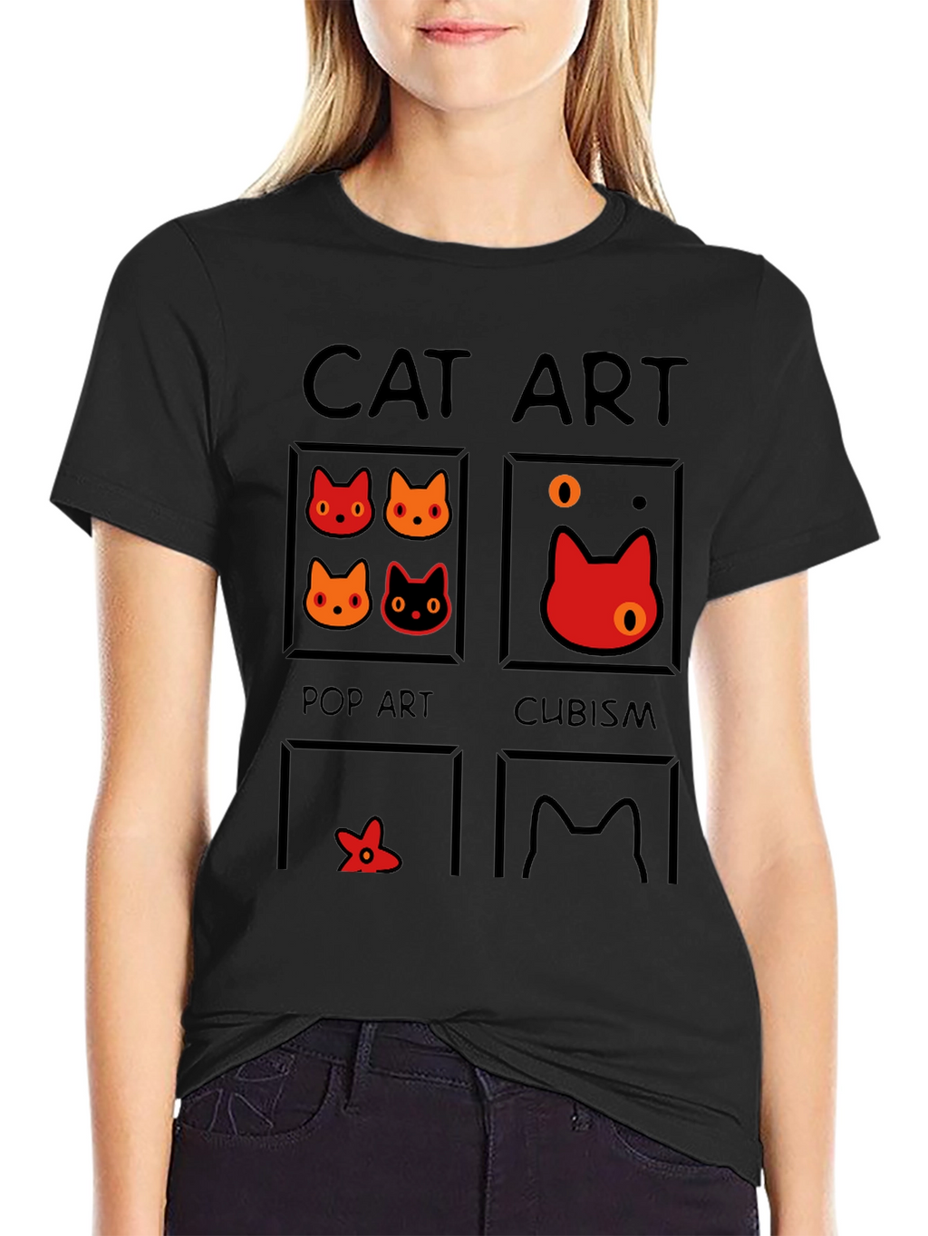 Cat Art Styles Graphic Tee - Pop Art Cubism