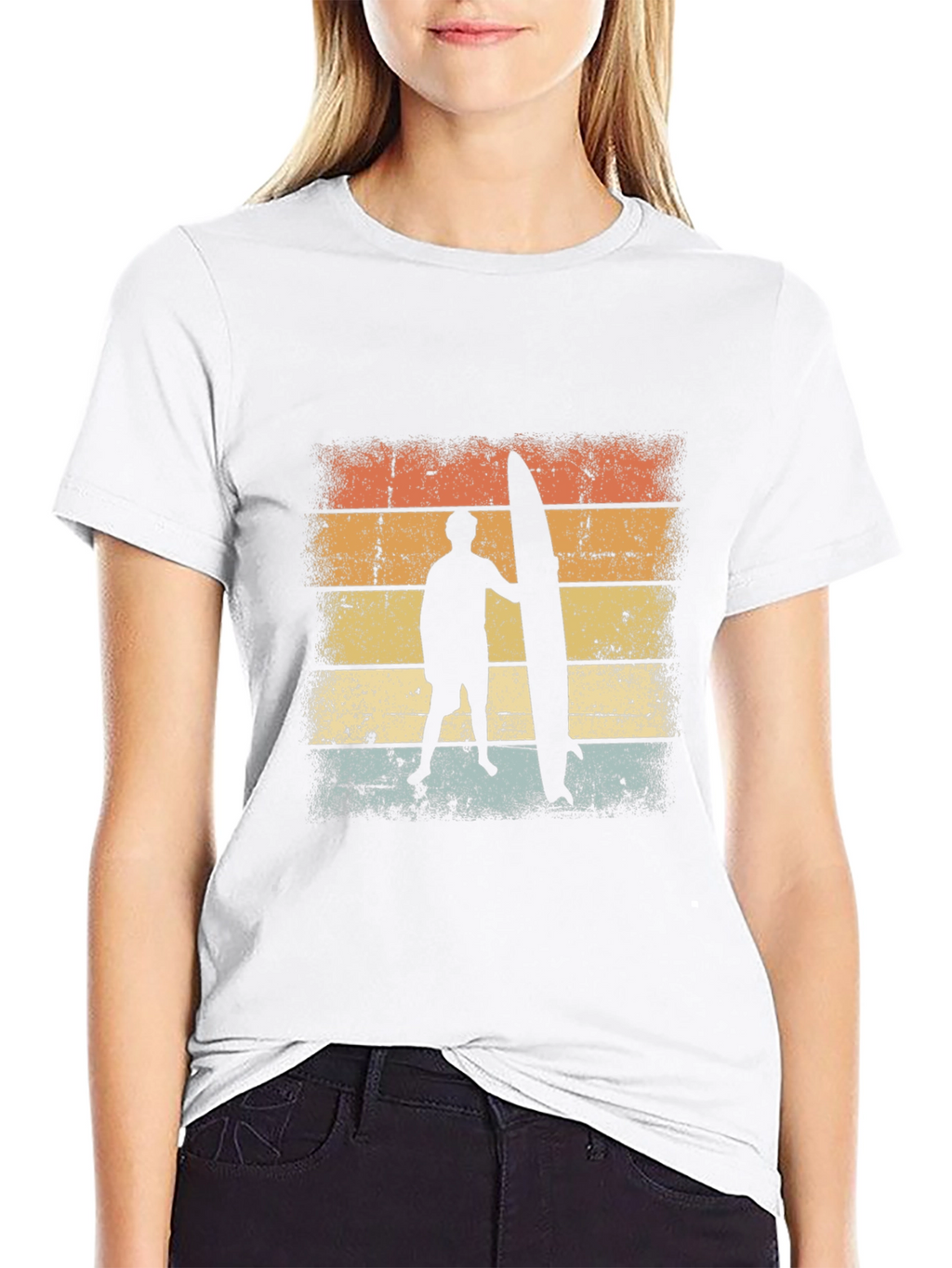 Retro Surfer Silhouette T-Shirt