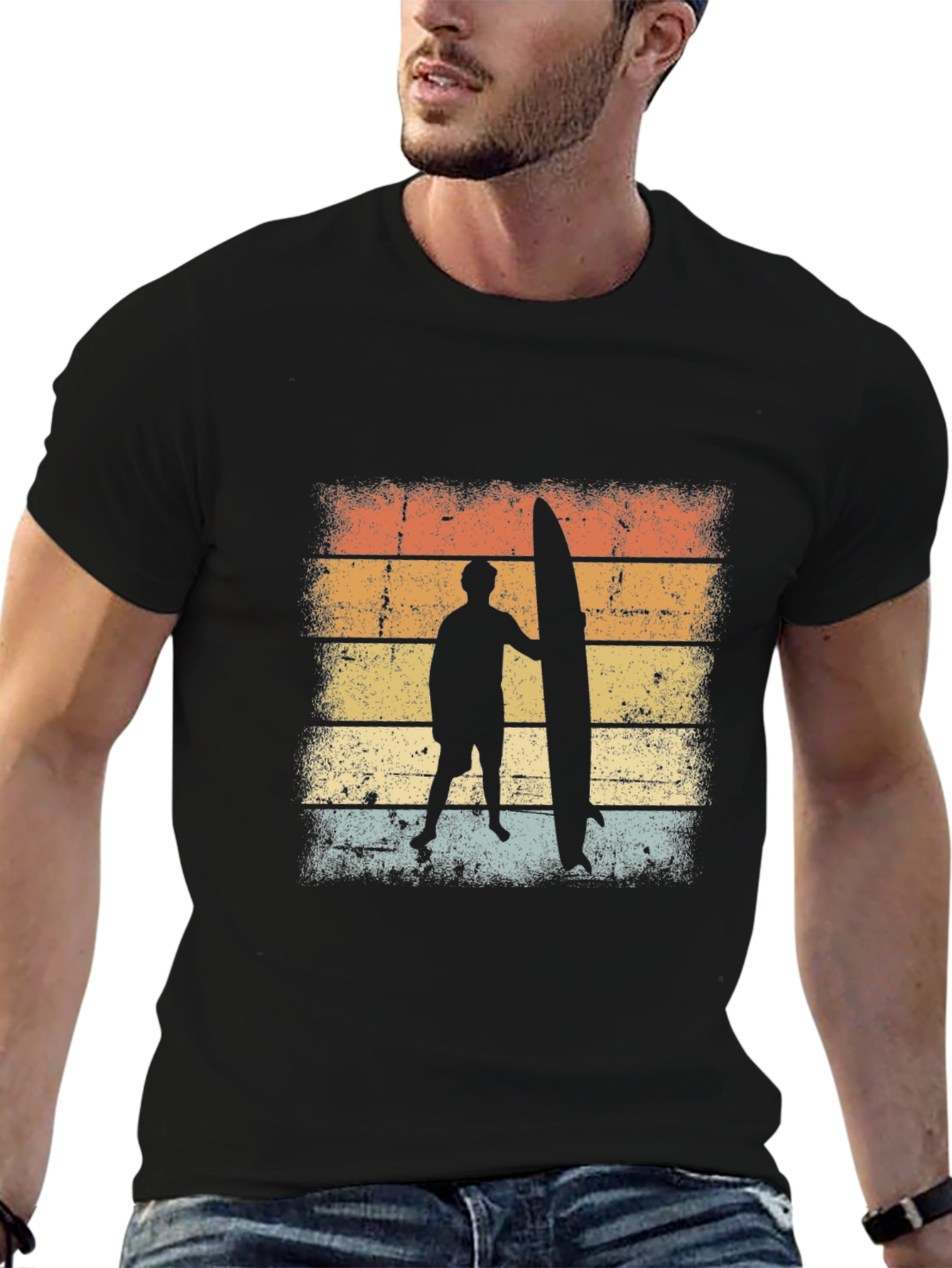 Retro Surfer Silhouette T-Shirt