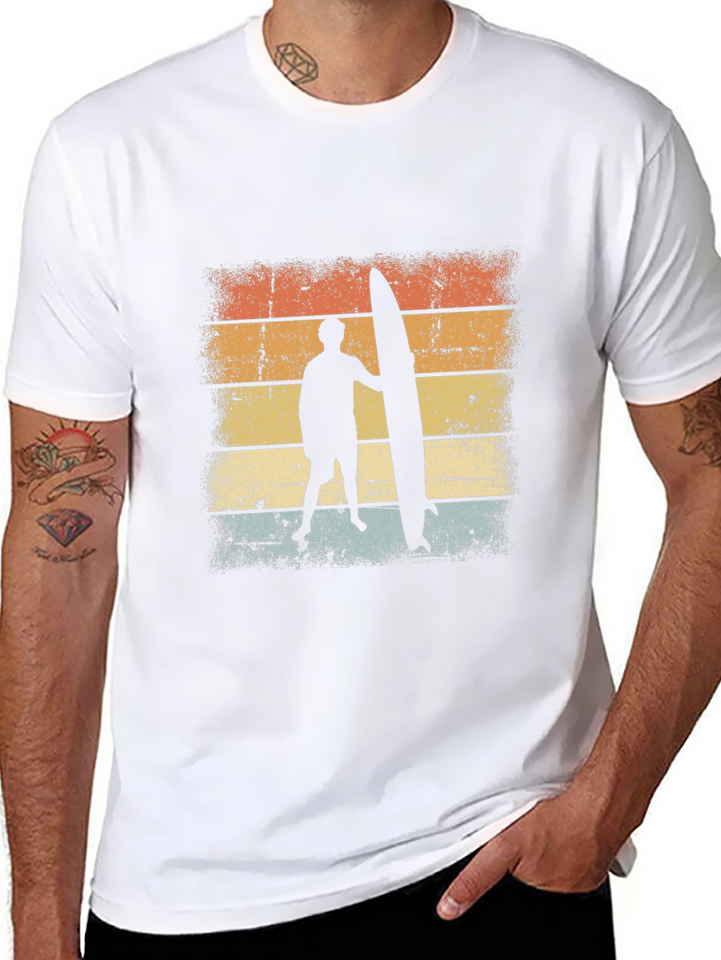 Retro Surfer Silhouette T-Shirt