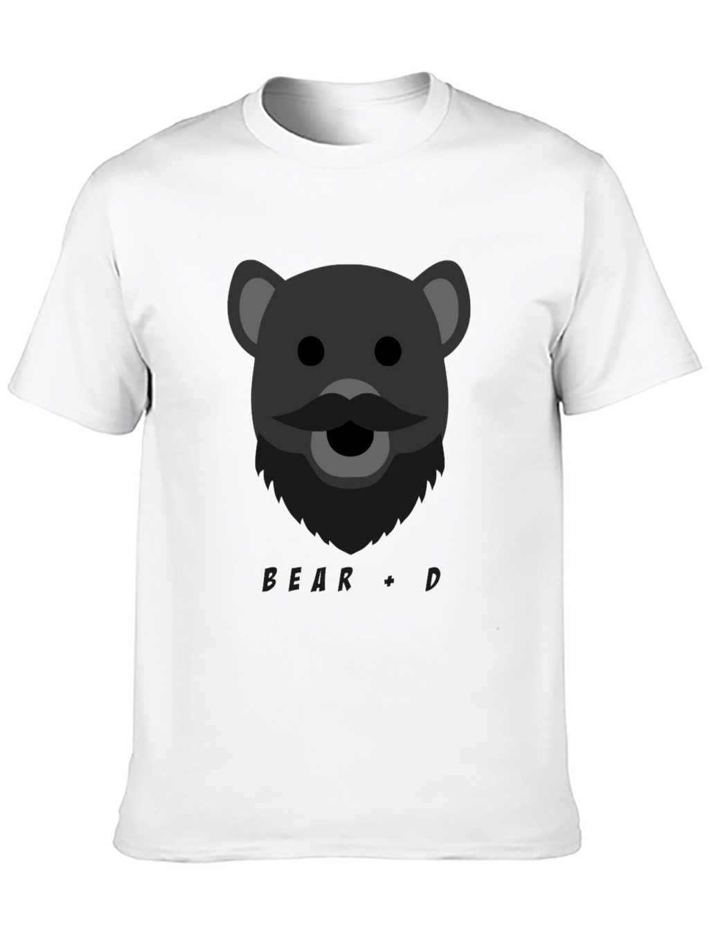 Bear + Beard Graphic T-Shirt - Cool Design Tee