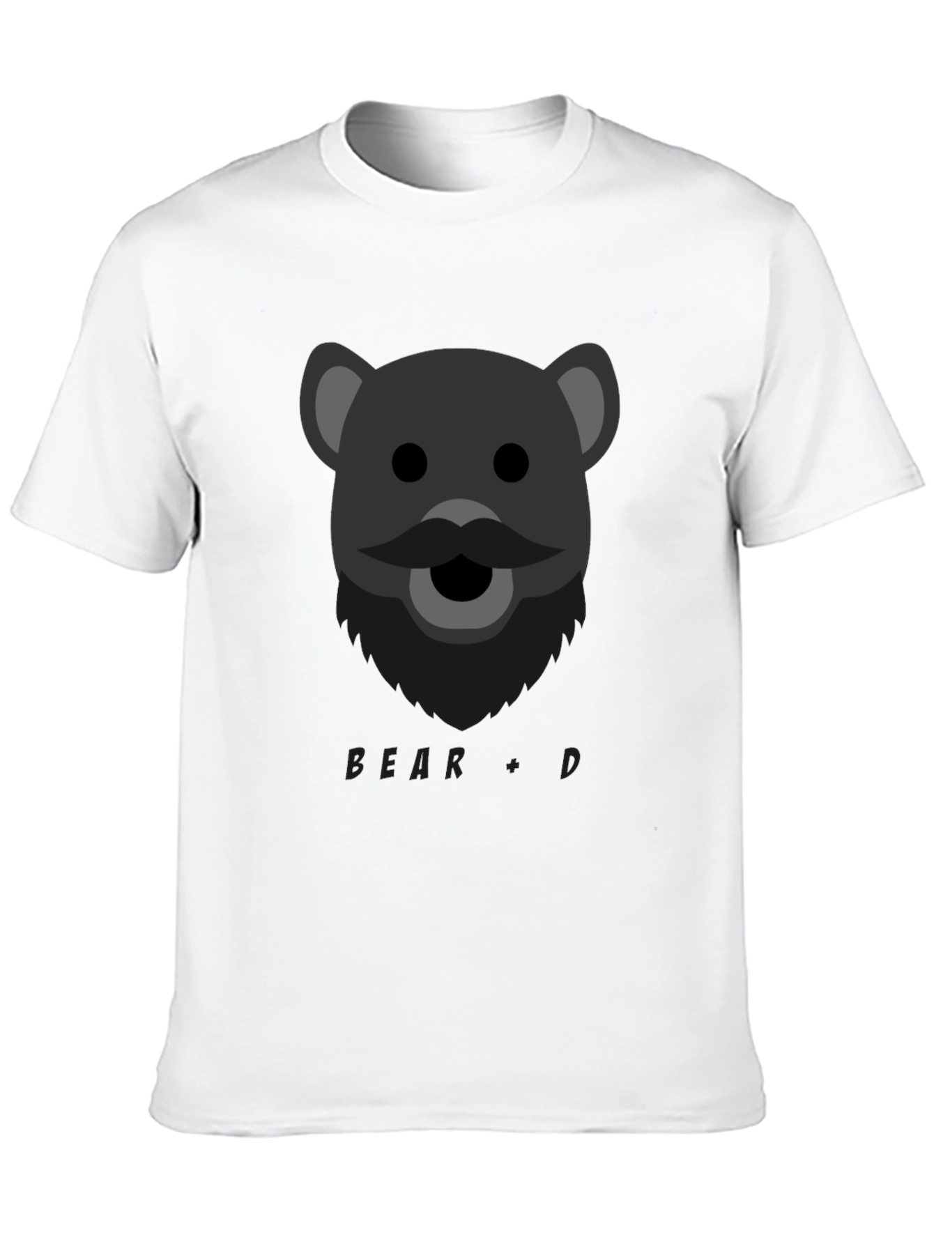 Bear + Beard Graphic T-Shirt - Cool Design Tee