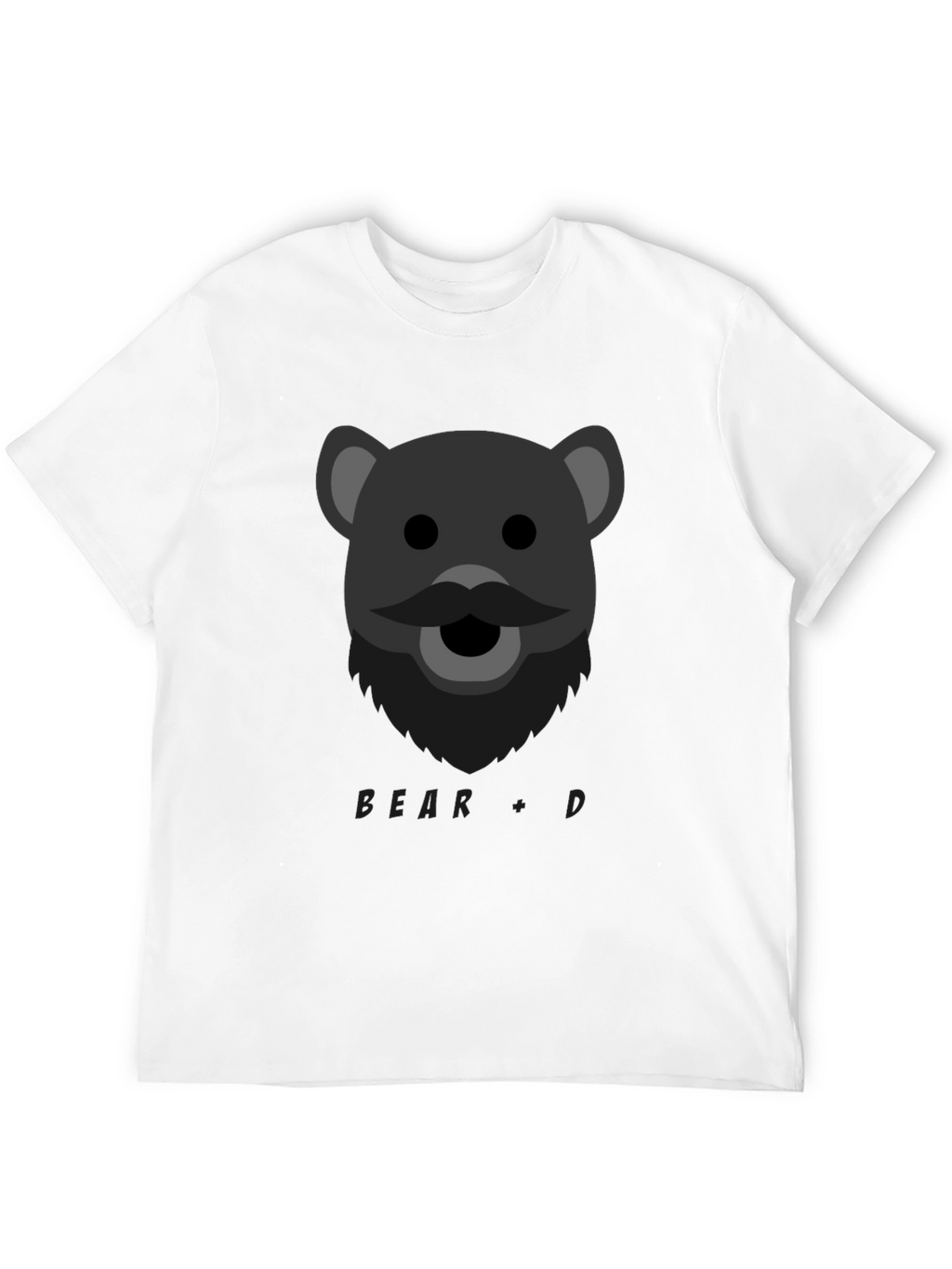 Bear + Beard Graphic T-Shirt - Cool Design Tee